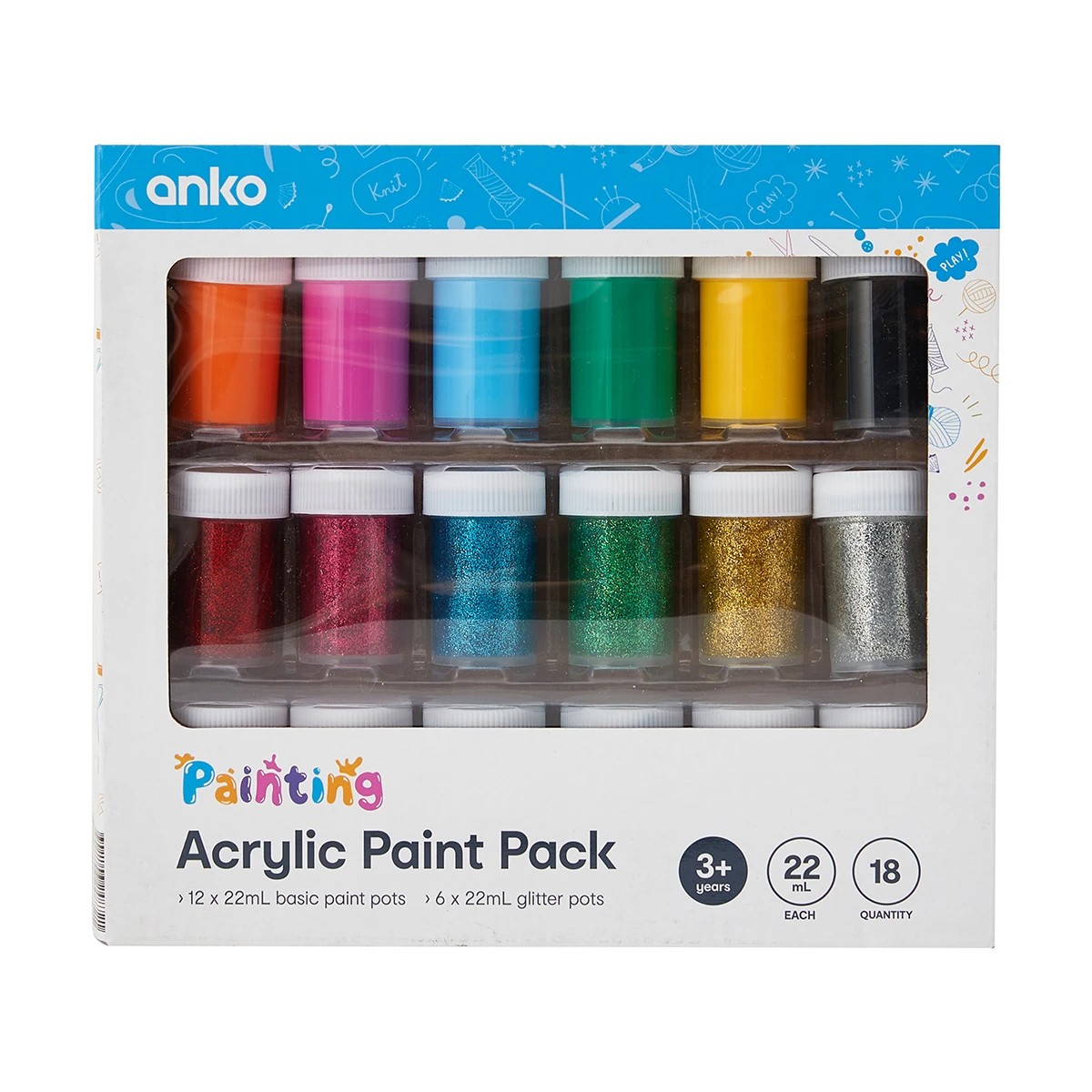 1 18 Pack Acrylic Paint, 1 of 7