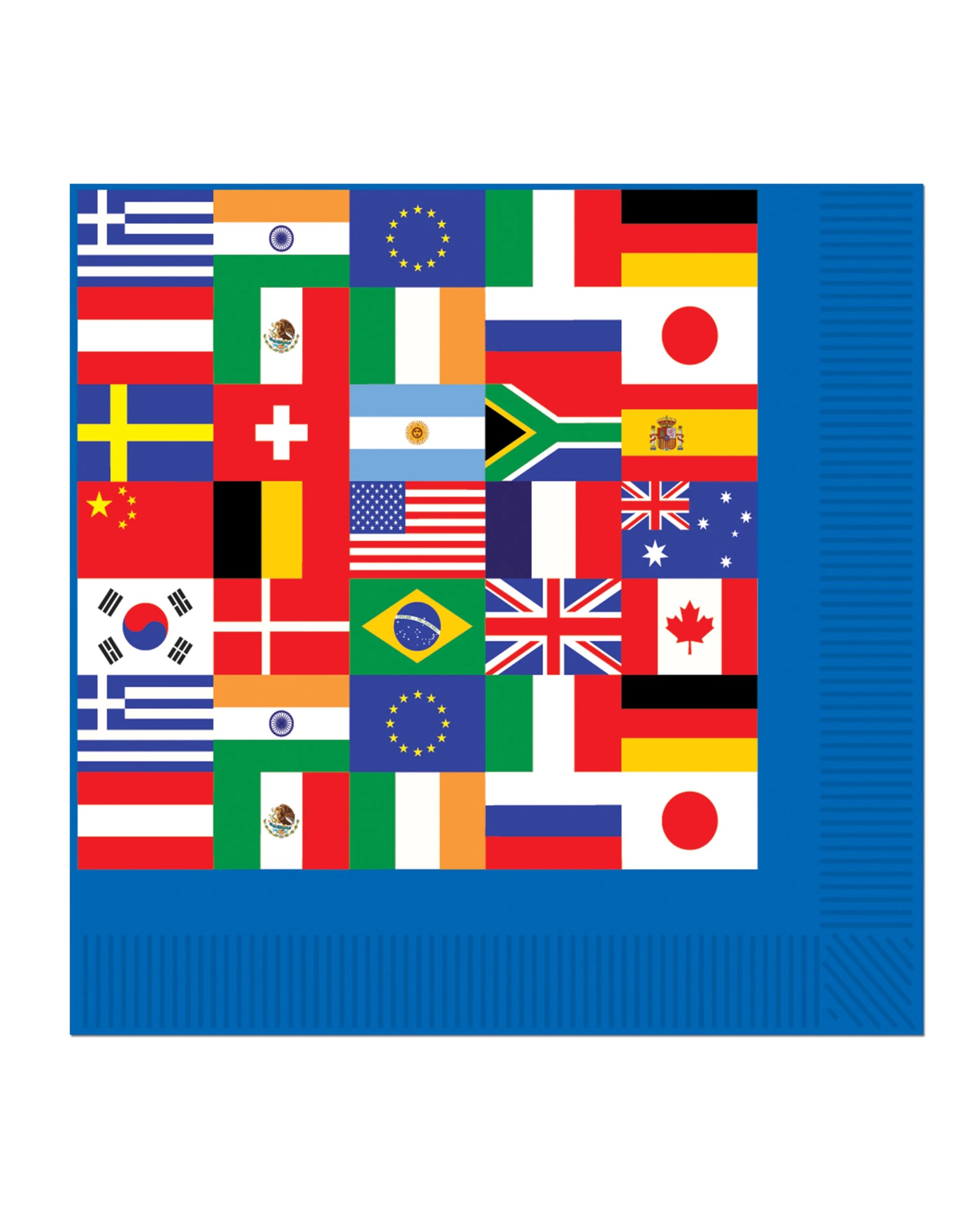 1 Beistle International Flags Large Napkins Serviettes Pack of 16 - Multi, 1 of 1