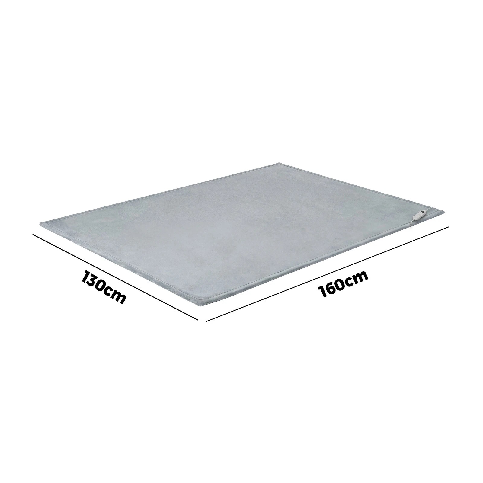 2 Bedra Bedding Electric Throw Rug Washable Heated Blanket Flannel Winter Warm Light - Single Bed - Grey, 2 of 10