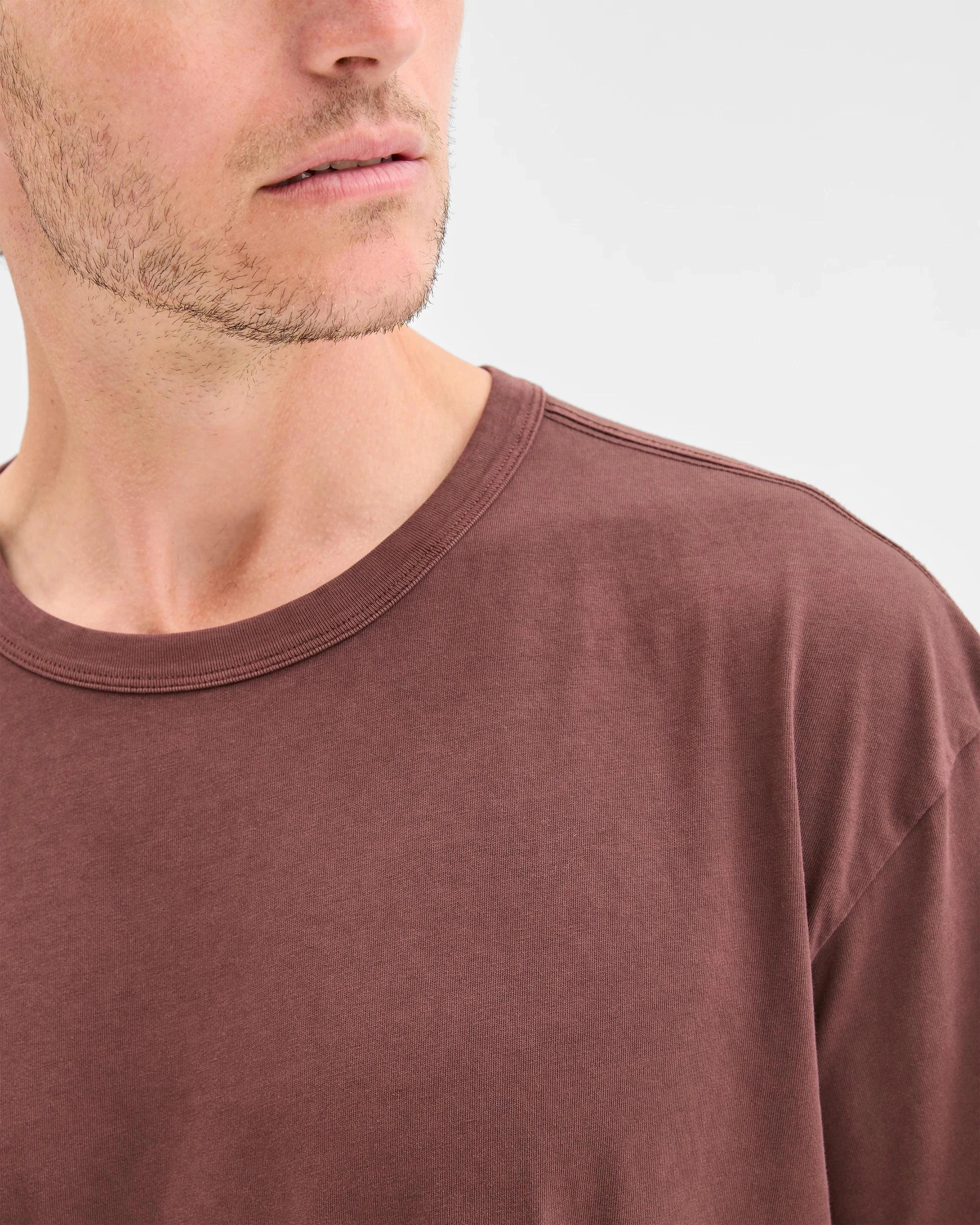 3 Target Man Australian Cotton Oversized T-Shirt MAROON, 3 of 5