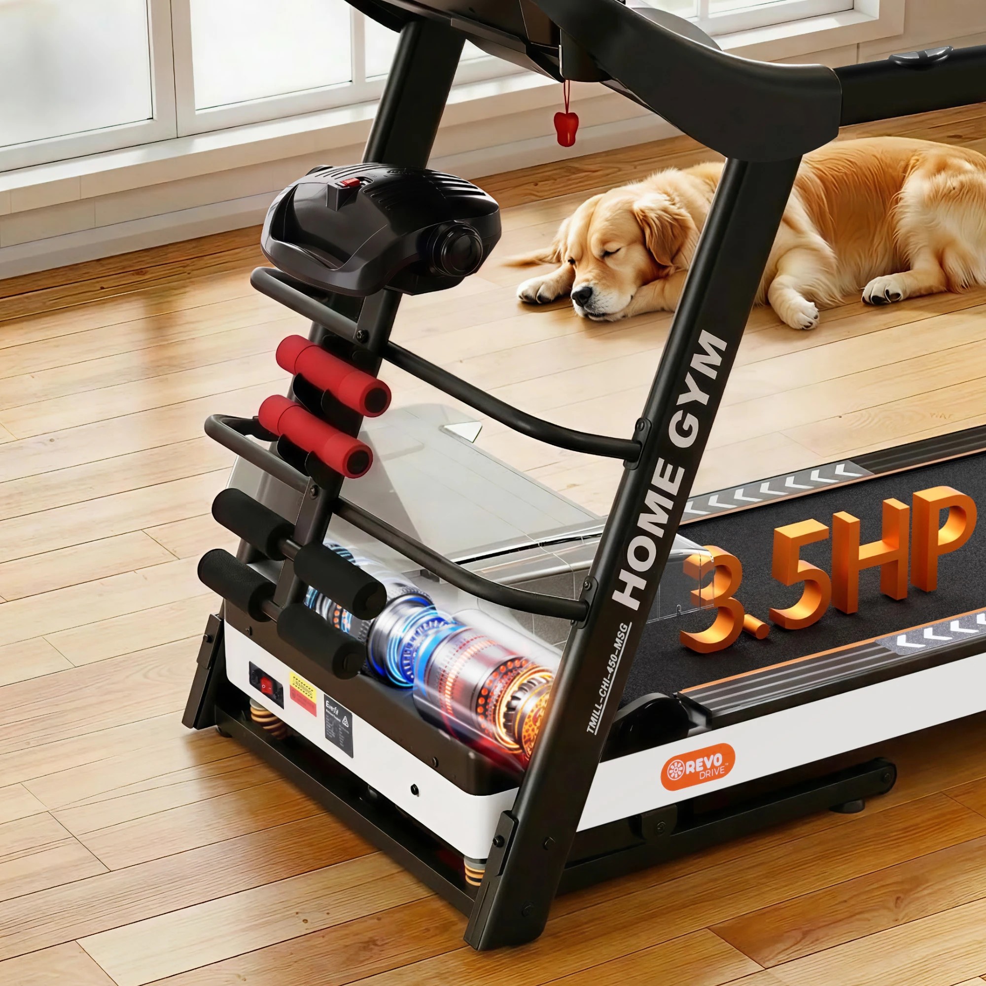 9 Everfit Treadmill Electric Home Gym Fitness Exercise Machine w/ Massager - Black, 9 of 10