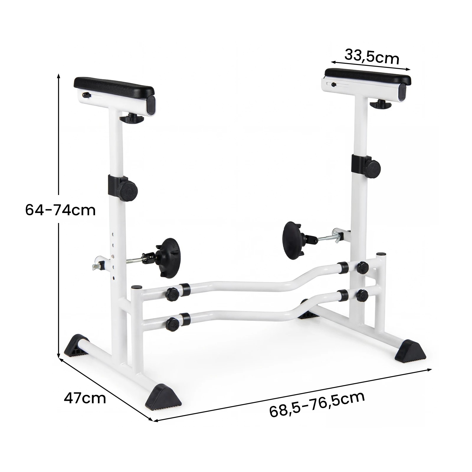 2 Costway Adjustable Toilet Safety Rails Non-Slip Bathroom Stand up Assist, 2 of 3
