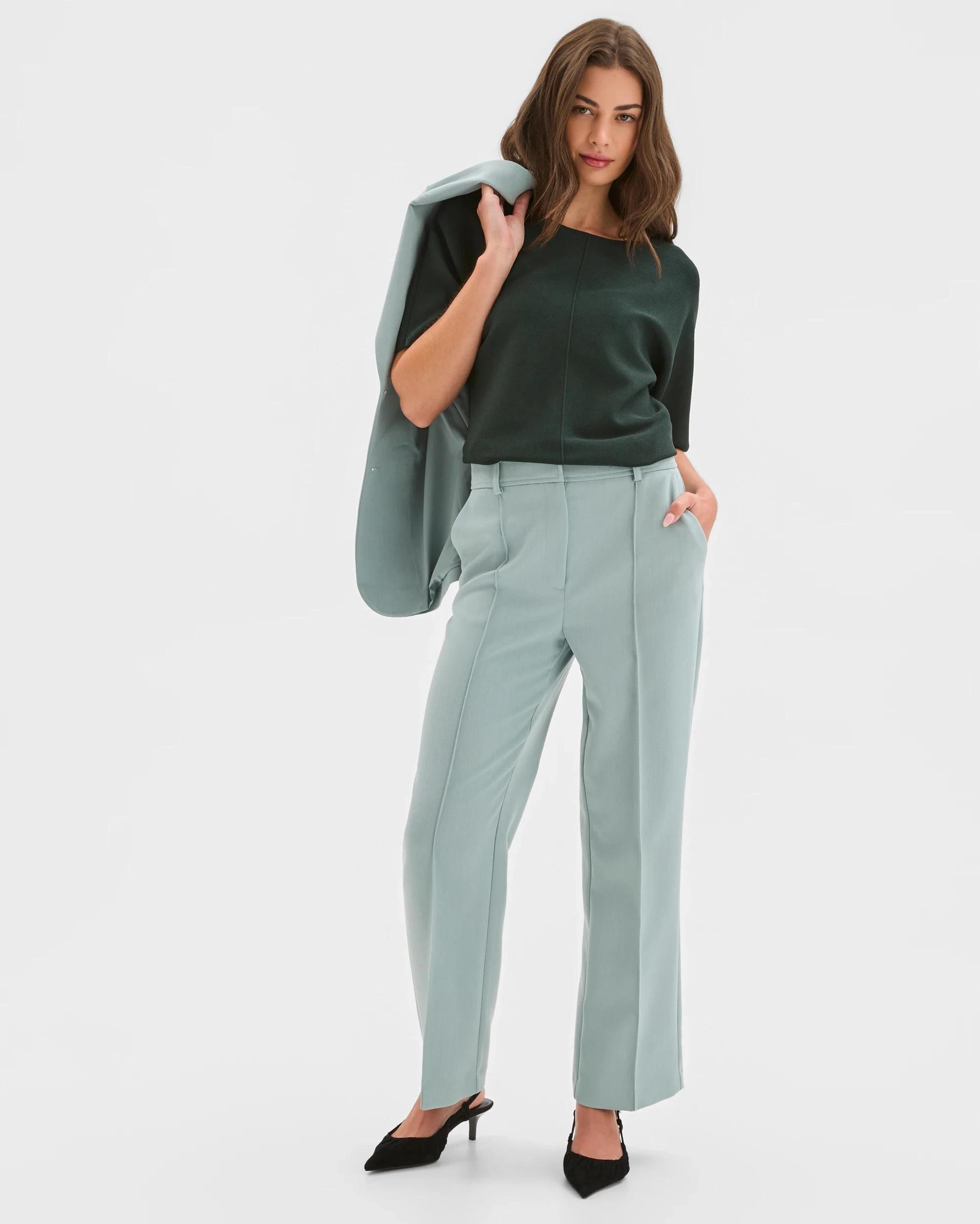 3 Target Petites Petites Straight Leg Pintuck Pants SLATE, 3 of 6