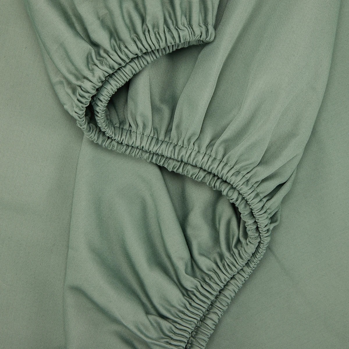 3 500 Thread Count Cotton Fitted Sheet - Double Bed, Sage, 3 of 3