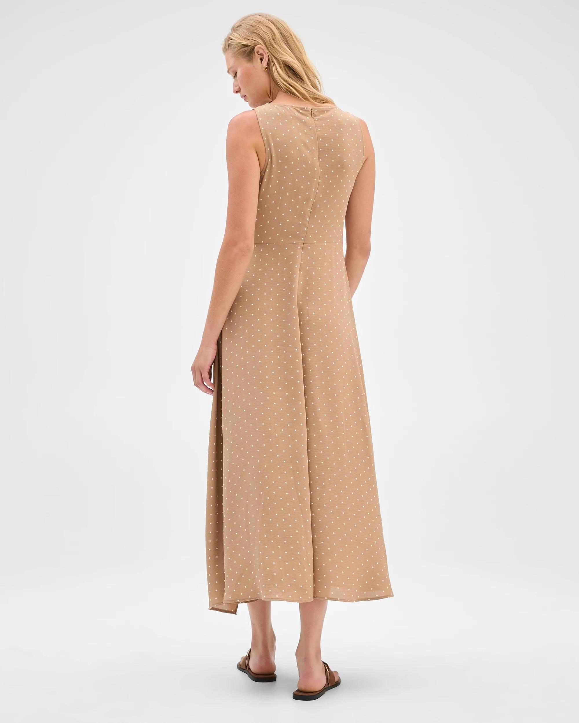 5 Preview Sleeveless Hanky Hem Dress FAWN SPOT, 5 of 7