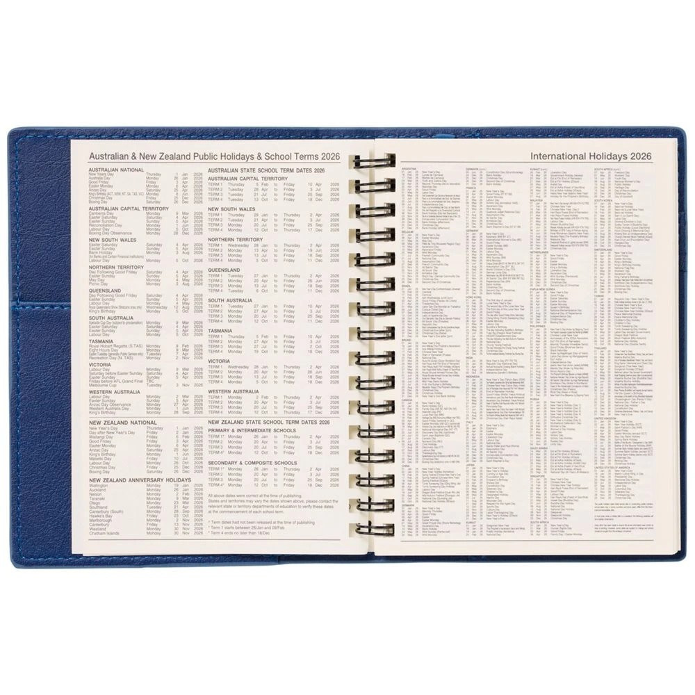 3 J.Burrows A6 Week to View 2026 2Tone Diary Spiral Navy, 3 of 7
