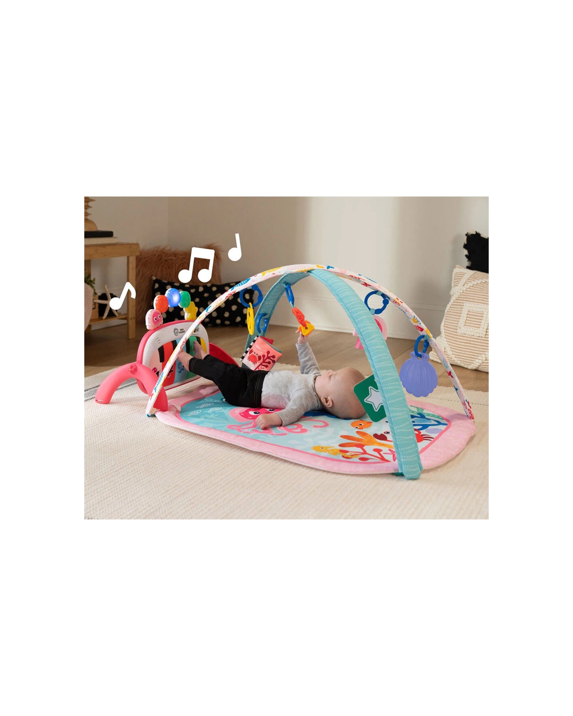 3 Baby Einstein Jellyfish Jamboree 4-in-1 Kickin Tunes Playmat 0-36 Months - Pink, 3 of 5