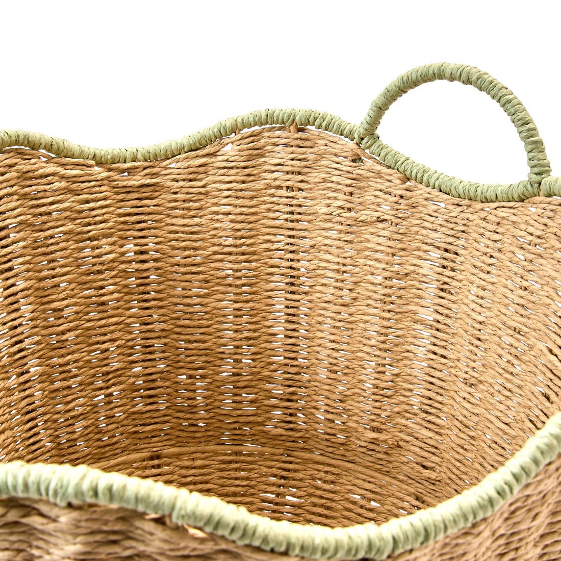 6 Round Wavy Basket - Large, Beige, 6 of 6