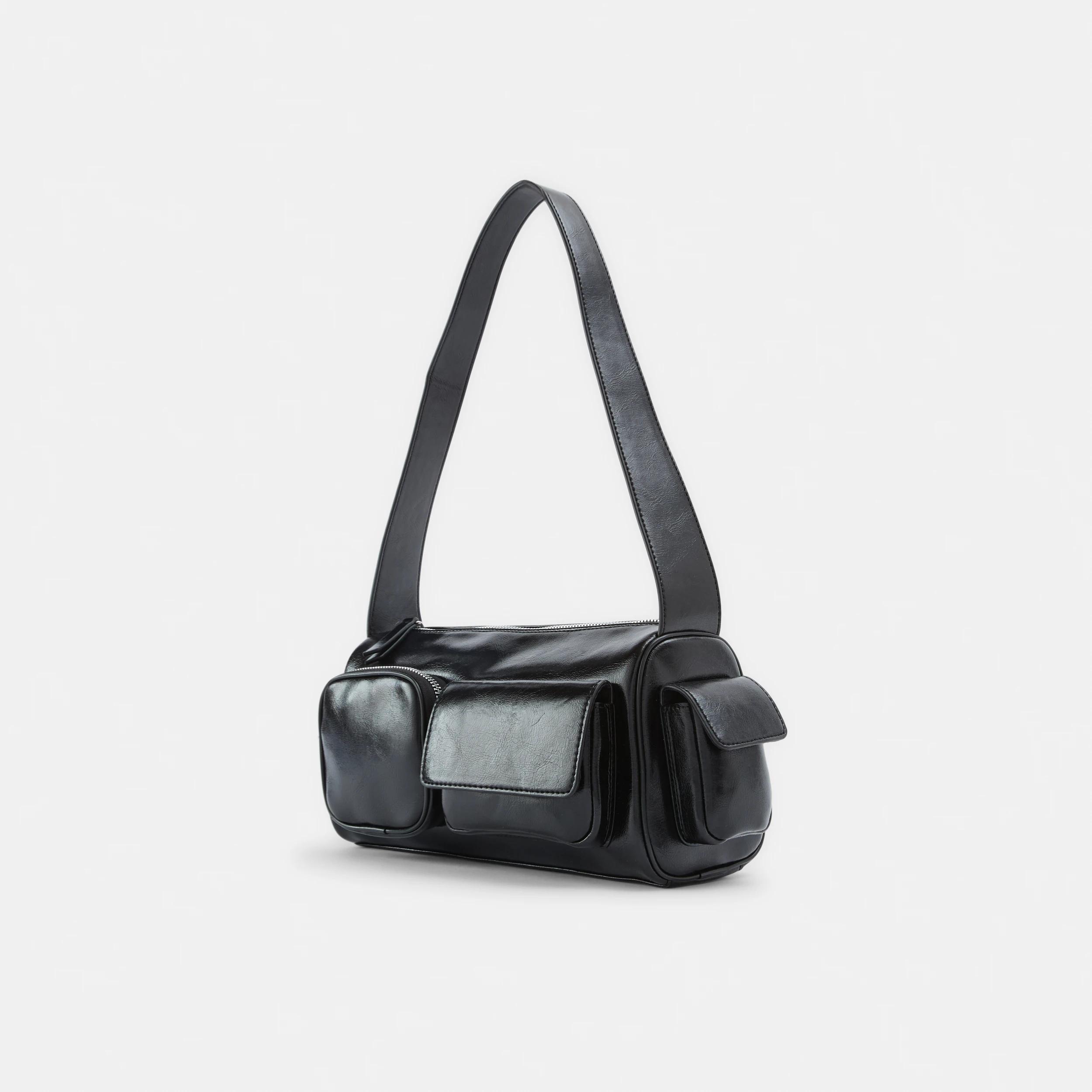 3 Multi Pocket Shoulder Bag Black, 3 of 8