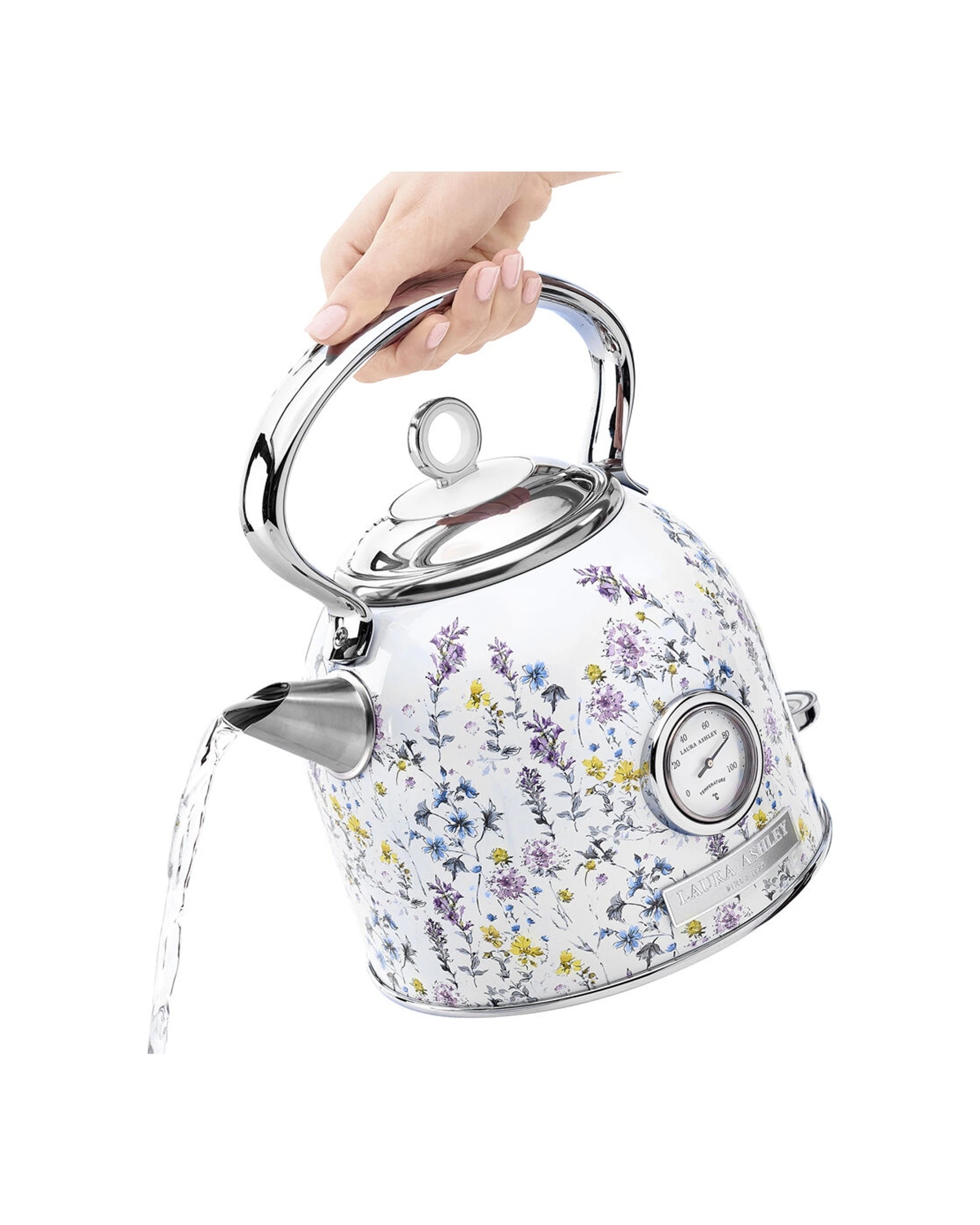 5 Laura Ashley Stainless Steel 1.7L Dome Electric Kettle With External Thermometer
 - multi, 5 of 6