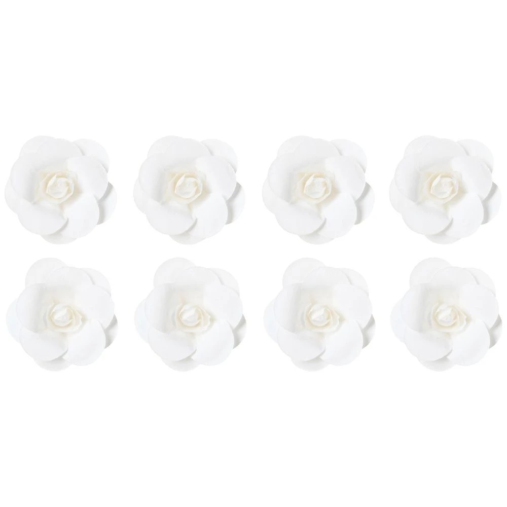 2 Born Large Paper Flowers White 8 Pack, 2 of 2