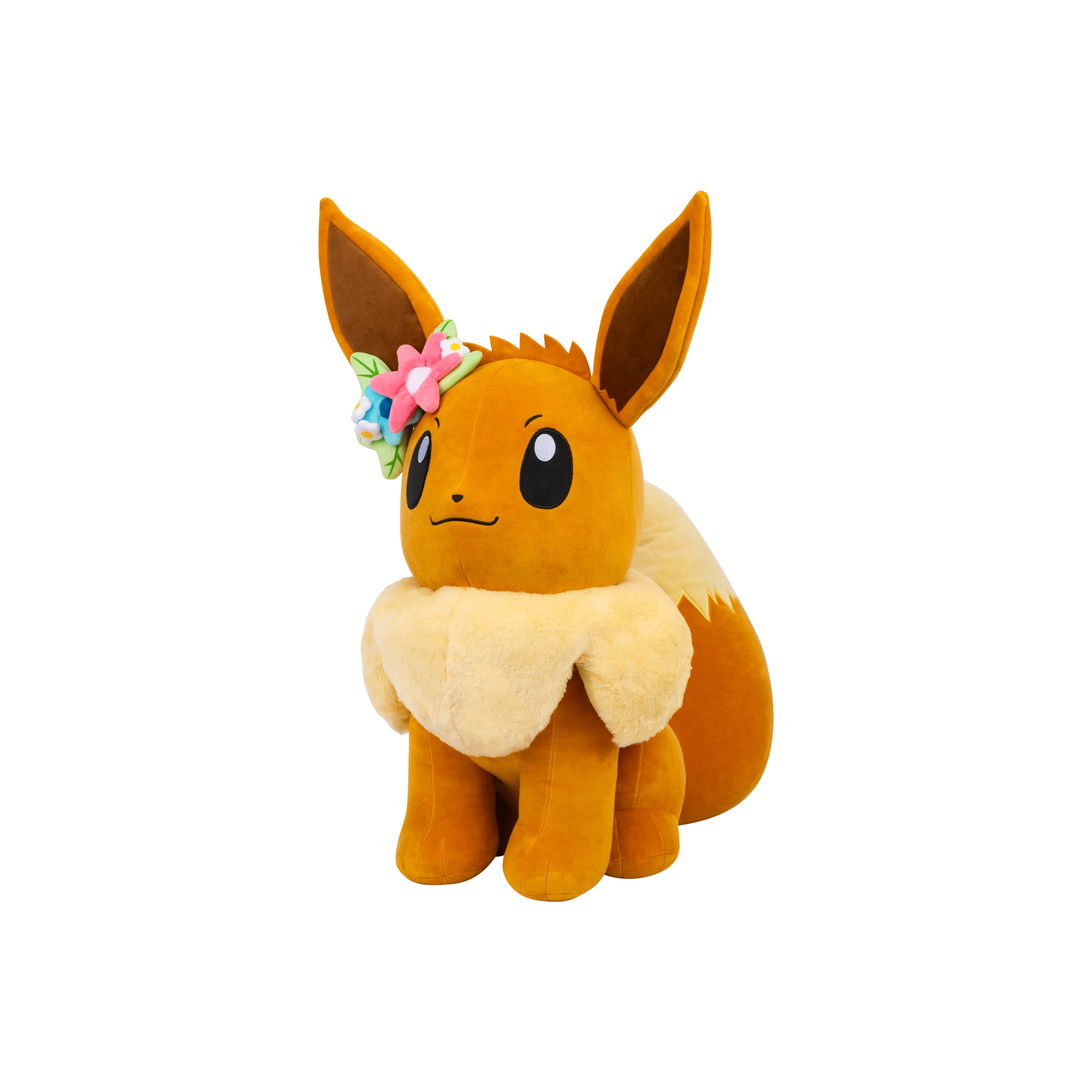 3 Pokemon 60cm Eevee with Flower Crown Plush - Brown, 3 of 5