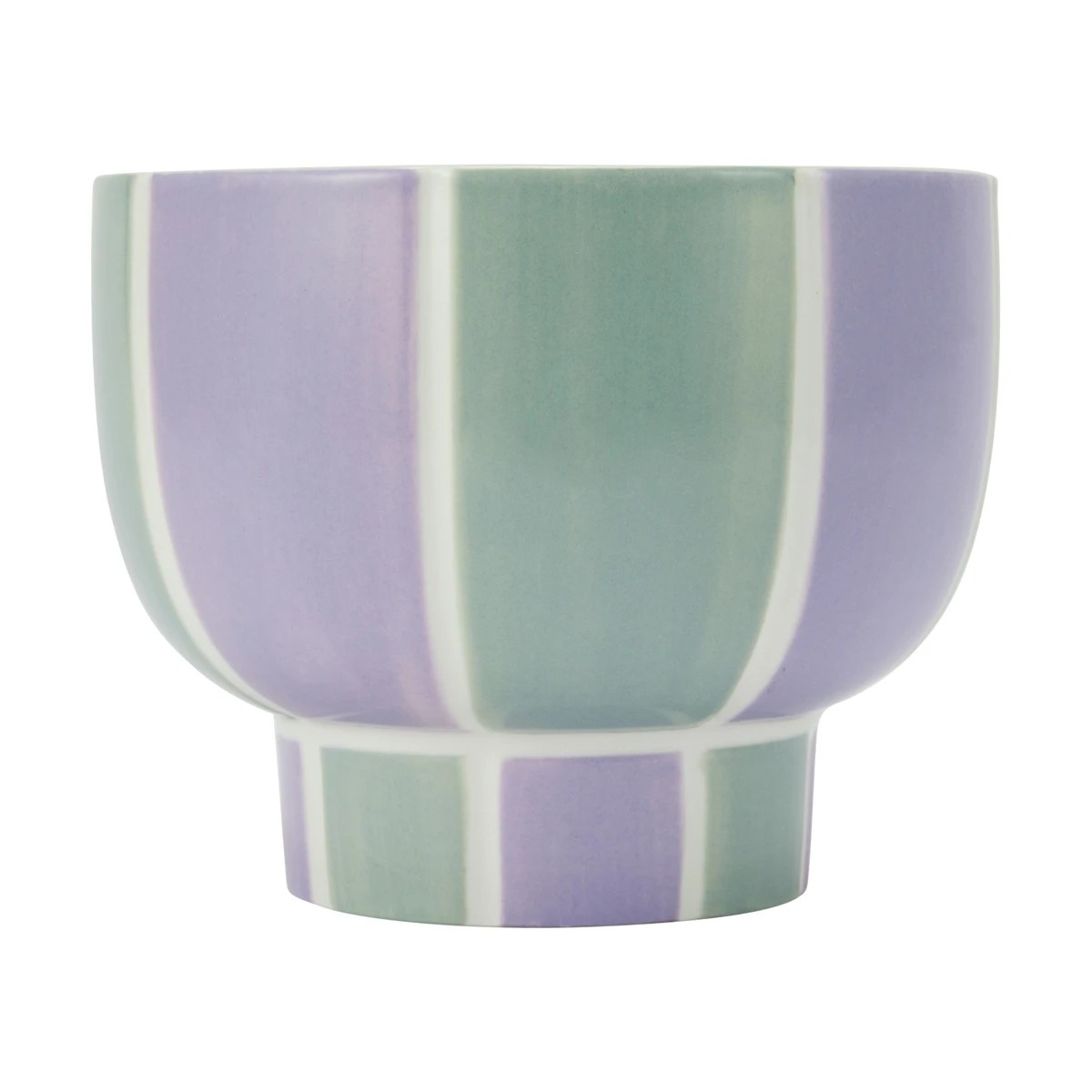 1 Tangerine and Berry Stripe Pedestal Fragrant Candle, 1 of 8