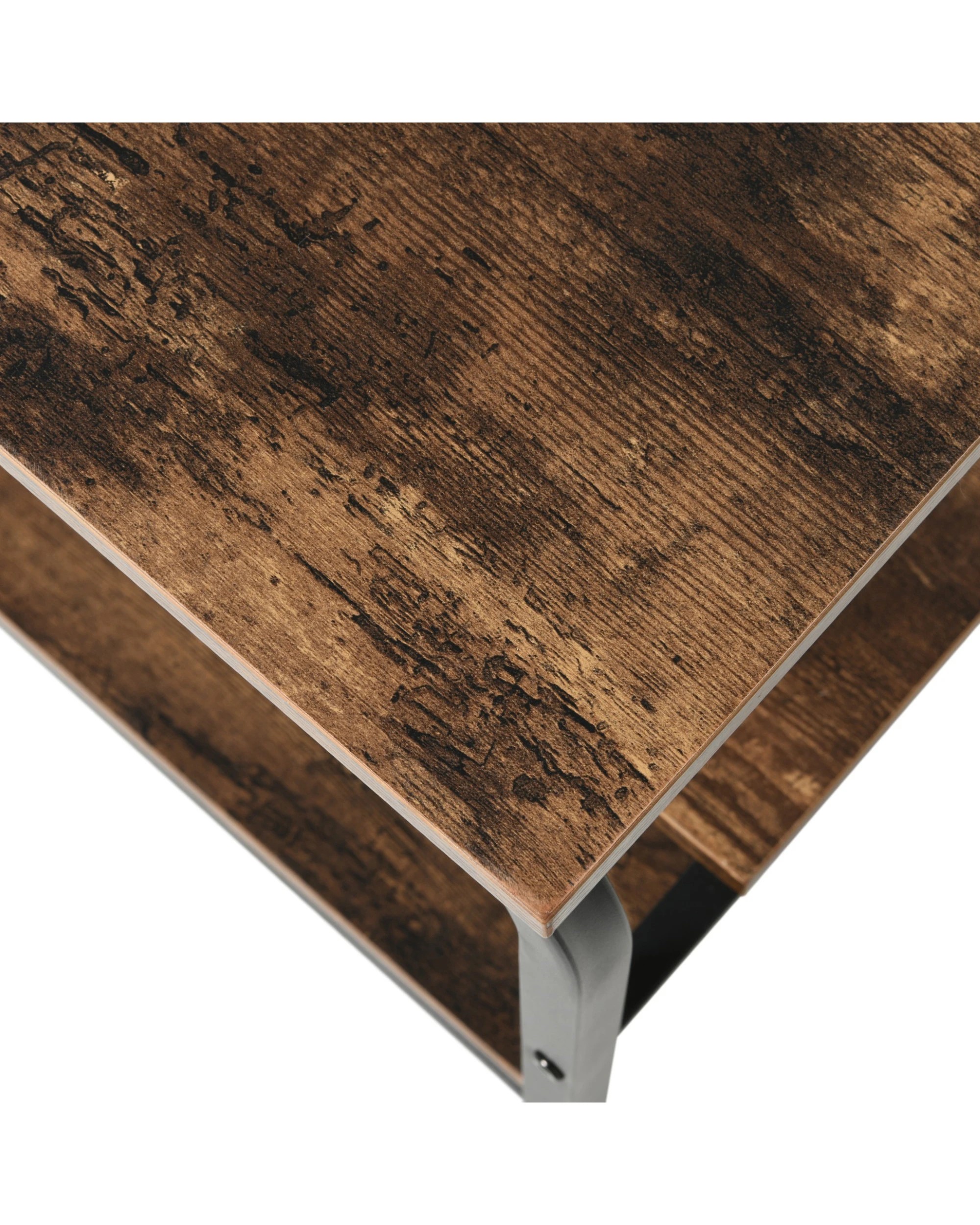 4 Sherwood Rustic Wooden TV Unit 90x35x43cm - Brown, 4 of 6