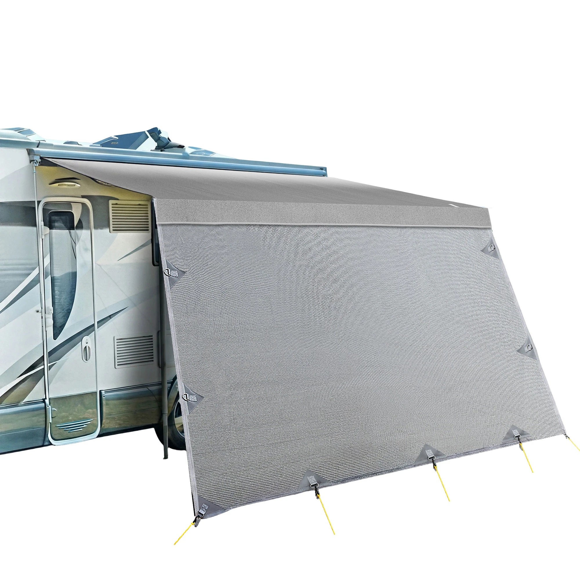 1 Weisshorn 18ft Caravan Awning Fabric & Privacy Screen RV Roll Out Sun Shade - Grey, 1 of 1