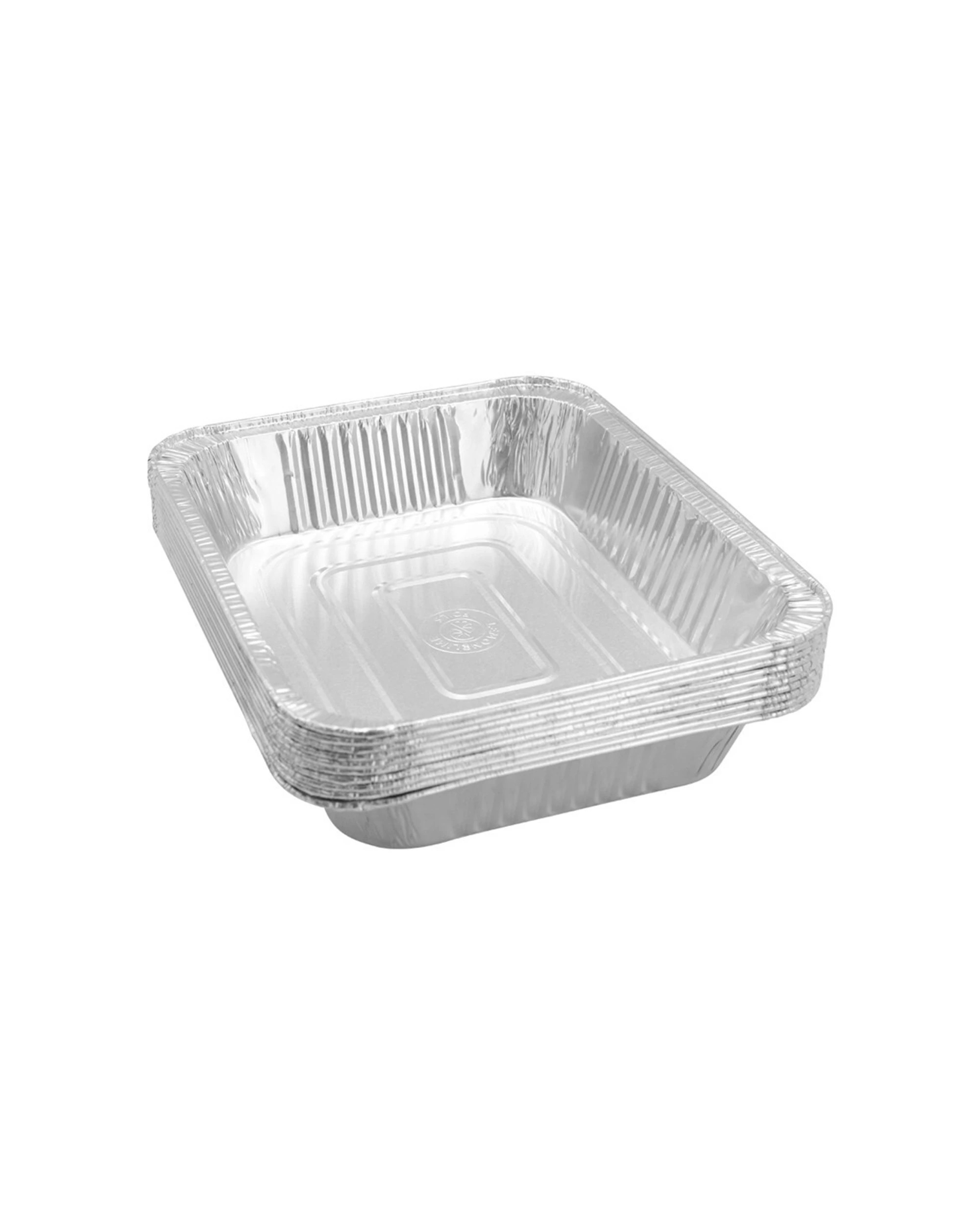 2 10pk Lemon & Lime 32x26.5x6cm Aluminium Foil Tray Bbq/oven Roasting/baking Tray
 - Silver, 2 of 3