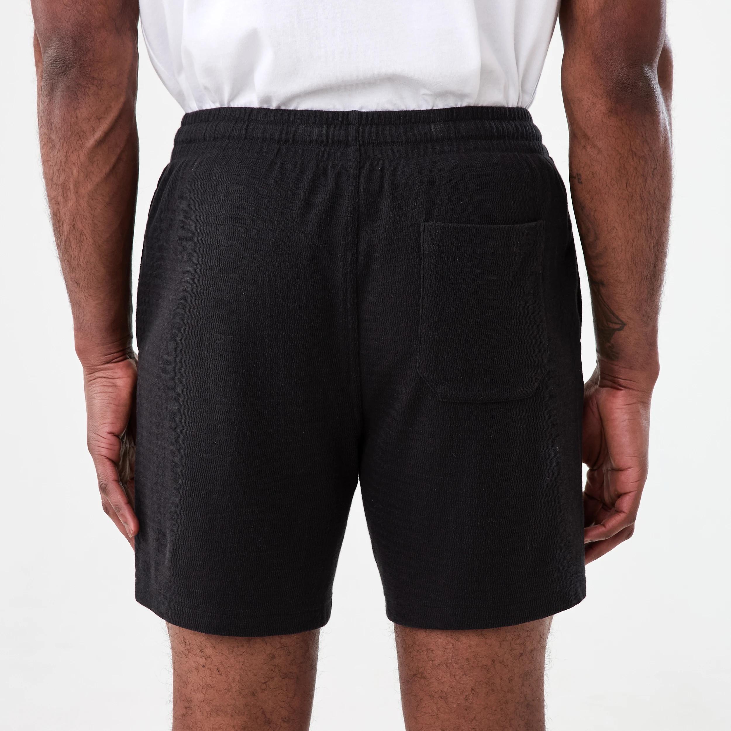 3 Washed Textured Shorts Black, 3 of 6