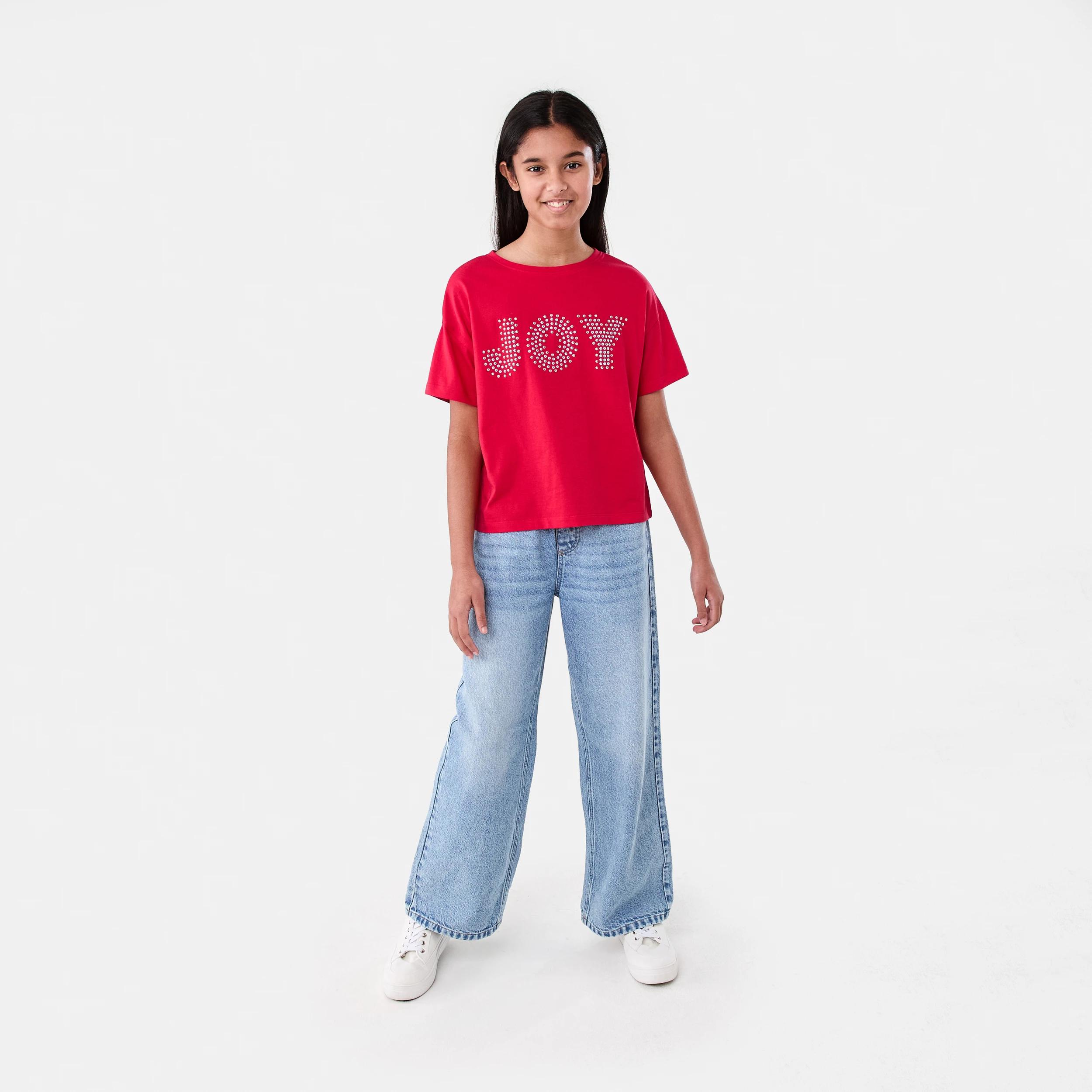 5 Christmas Embellished T-shirt Joy Slogan, 5 of 6