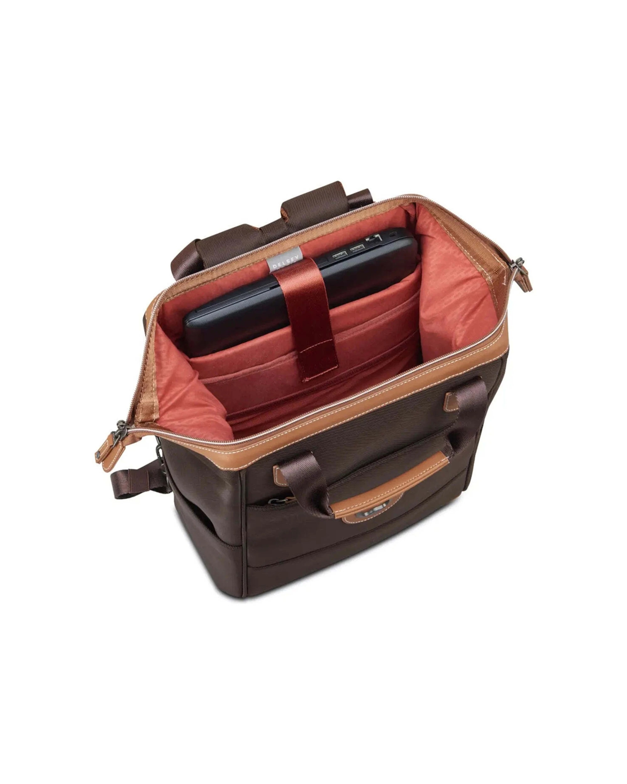 2 Delsey Luggage Chatelet Air 2.0 14in Laptop Tote Backpack Padded Laptop Compartment Smart - Brown, 2 of 7