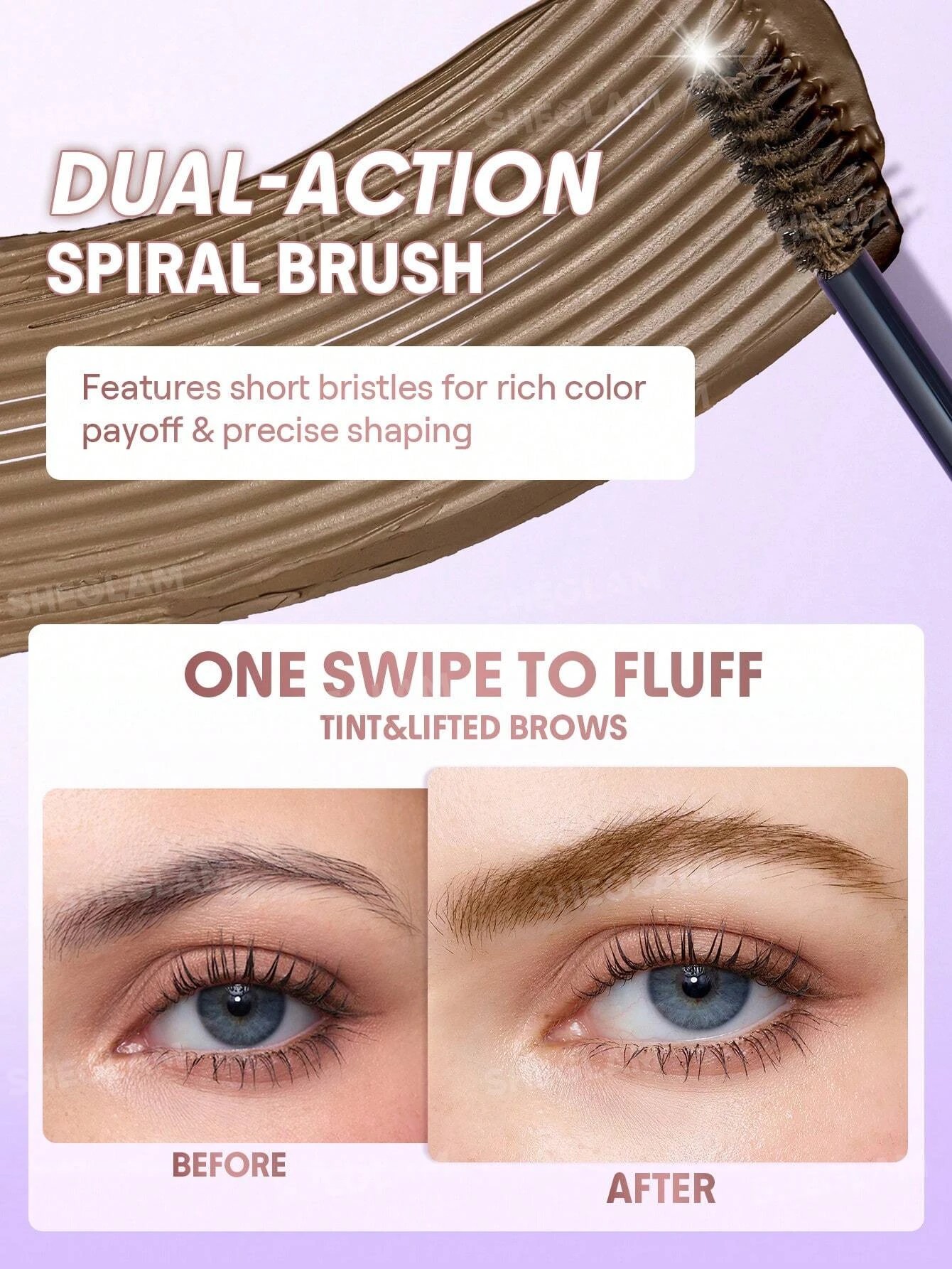 3 SHEGLAM Airy Tinted Volumizing Brow Mousse - Taupe, 3 of 5