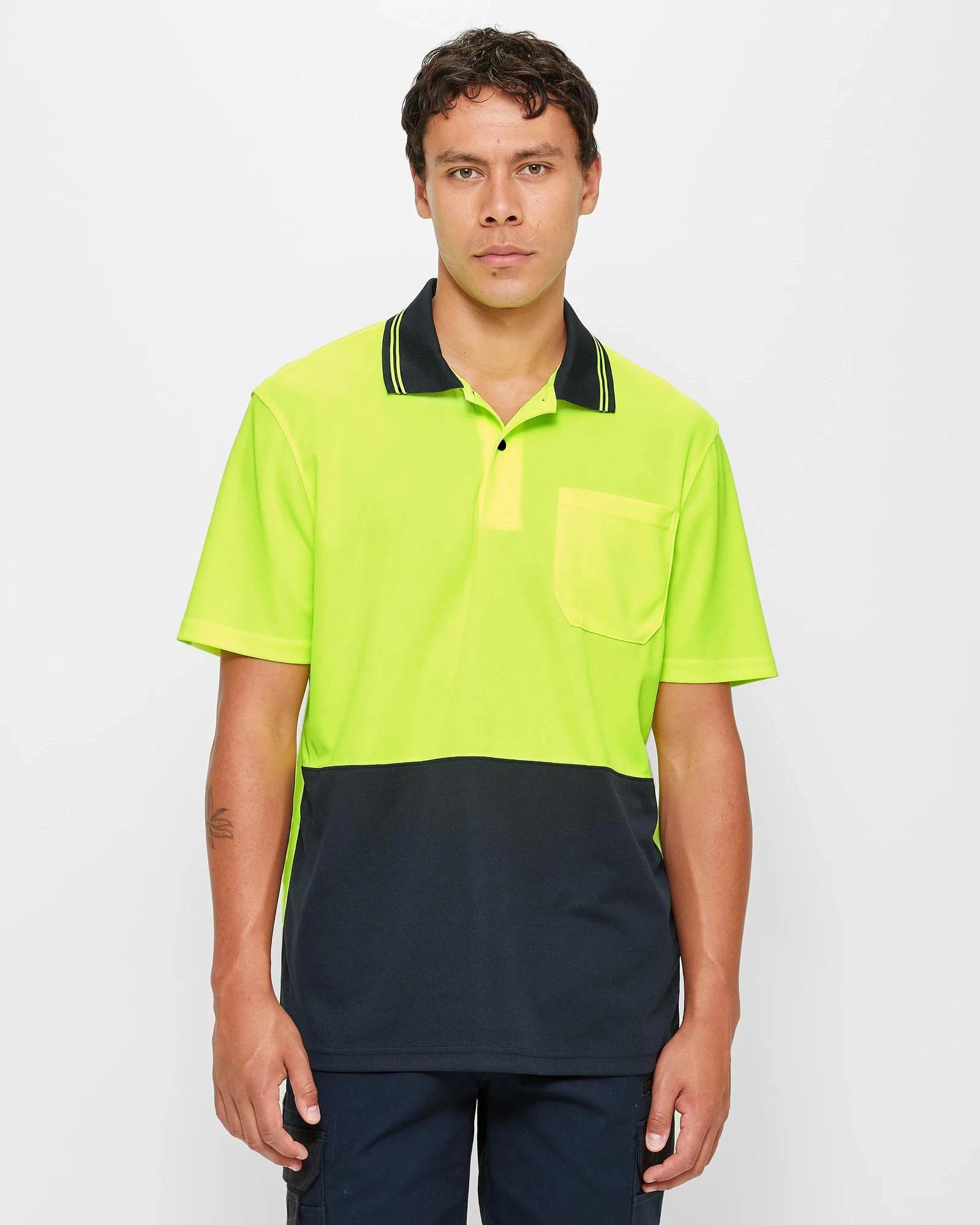 1 Graphite Hi-Visibility Polo Shirt YELLOW, 1 of 5