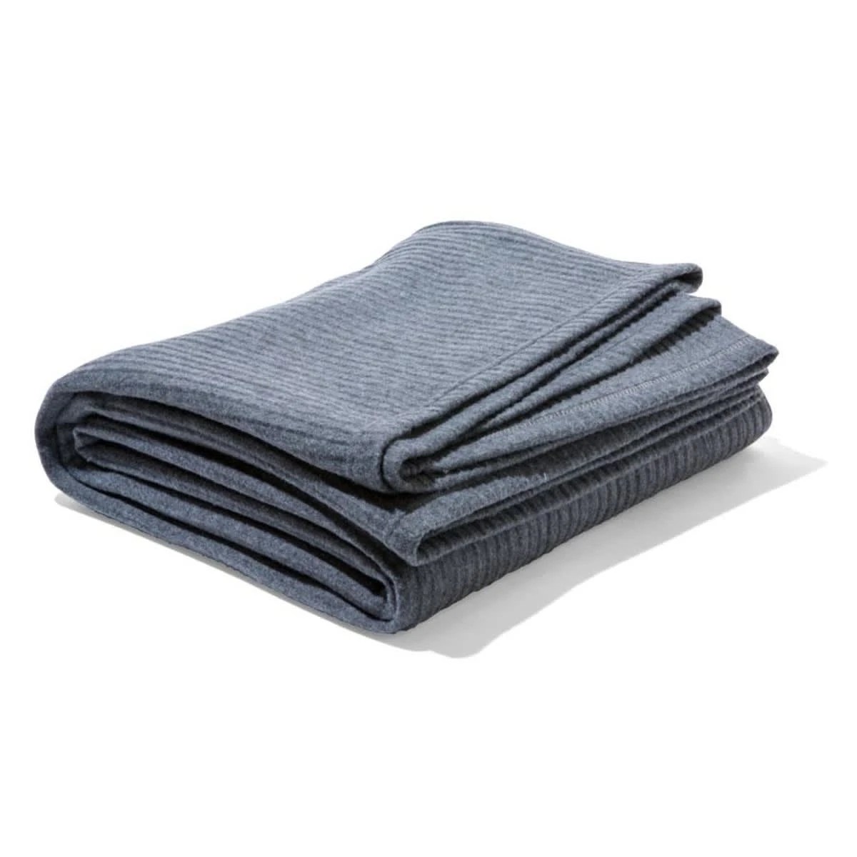 1 Ribbed Polar Fleece Blanket - Queen/King Bed, Grey, 1 of 2