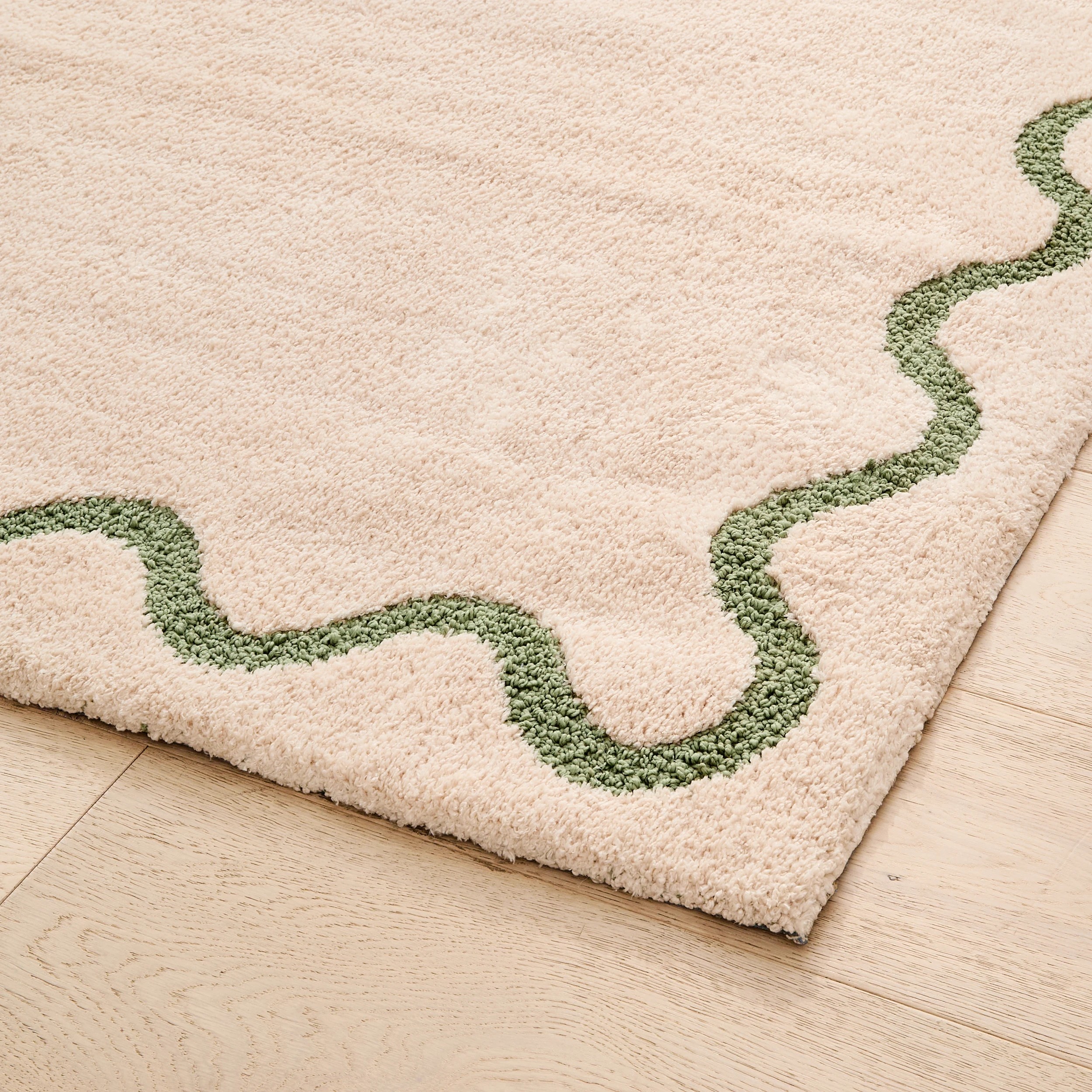 2 Olive Wave Rug - Large - 235cm x 160cm, 2 of 8