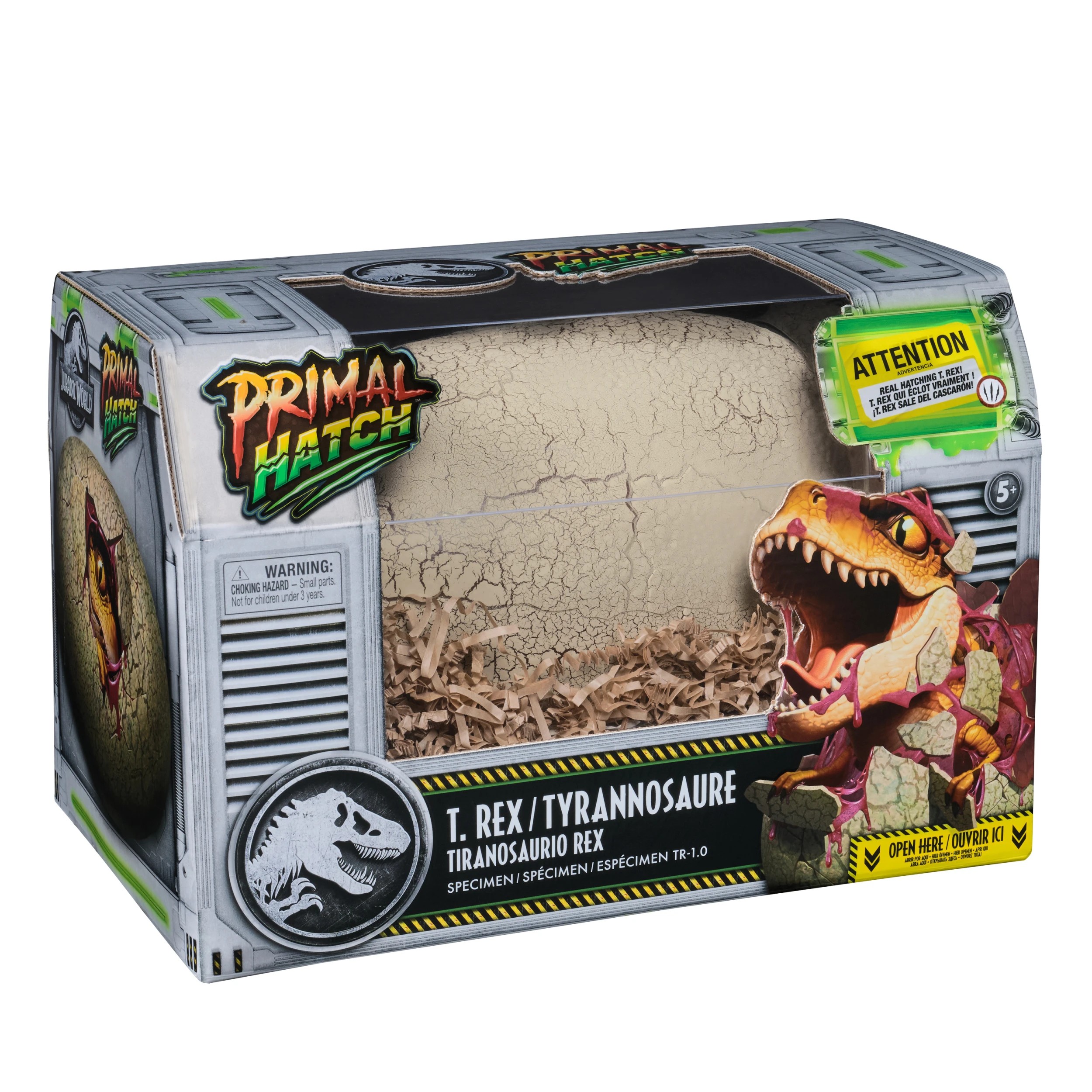 1 Jurassic World Primal Hatch T. Rex Specimen Toy, 1 of 9
