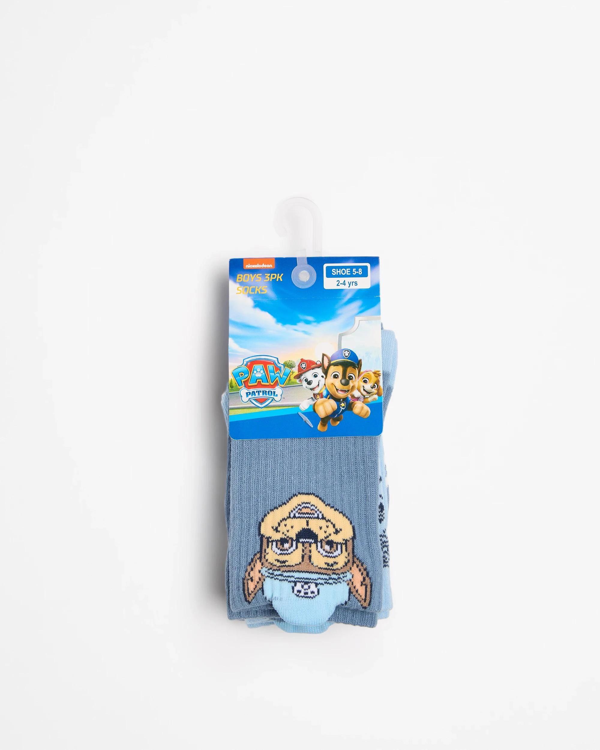 3 Paw Patrol PAW Patrol Boys Crew Socks - 3 Pack BLUE, 3 of 3
