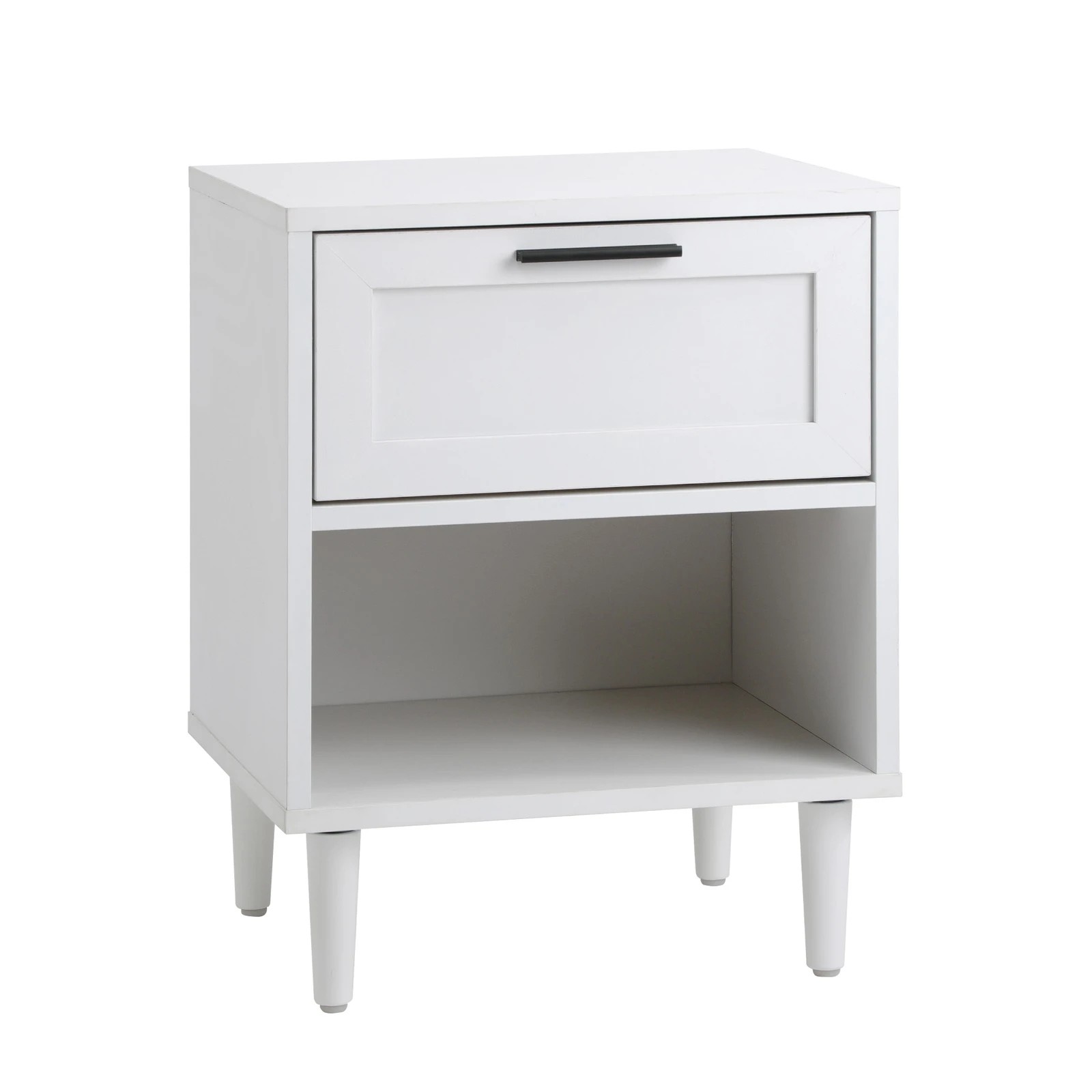 6 Oikiture Bedside Tables Set of 2 Nightstand Side End Table Storage Cabinet - White, 6 of 9