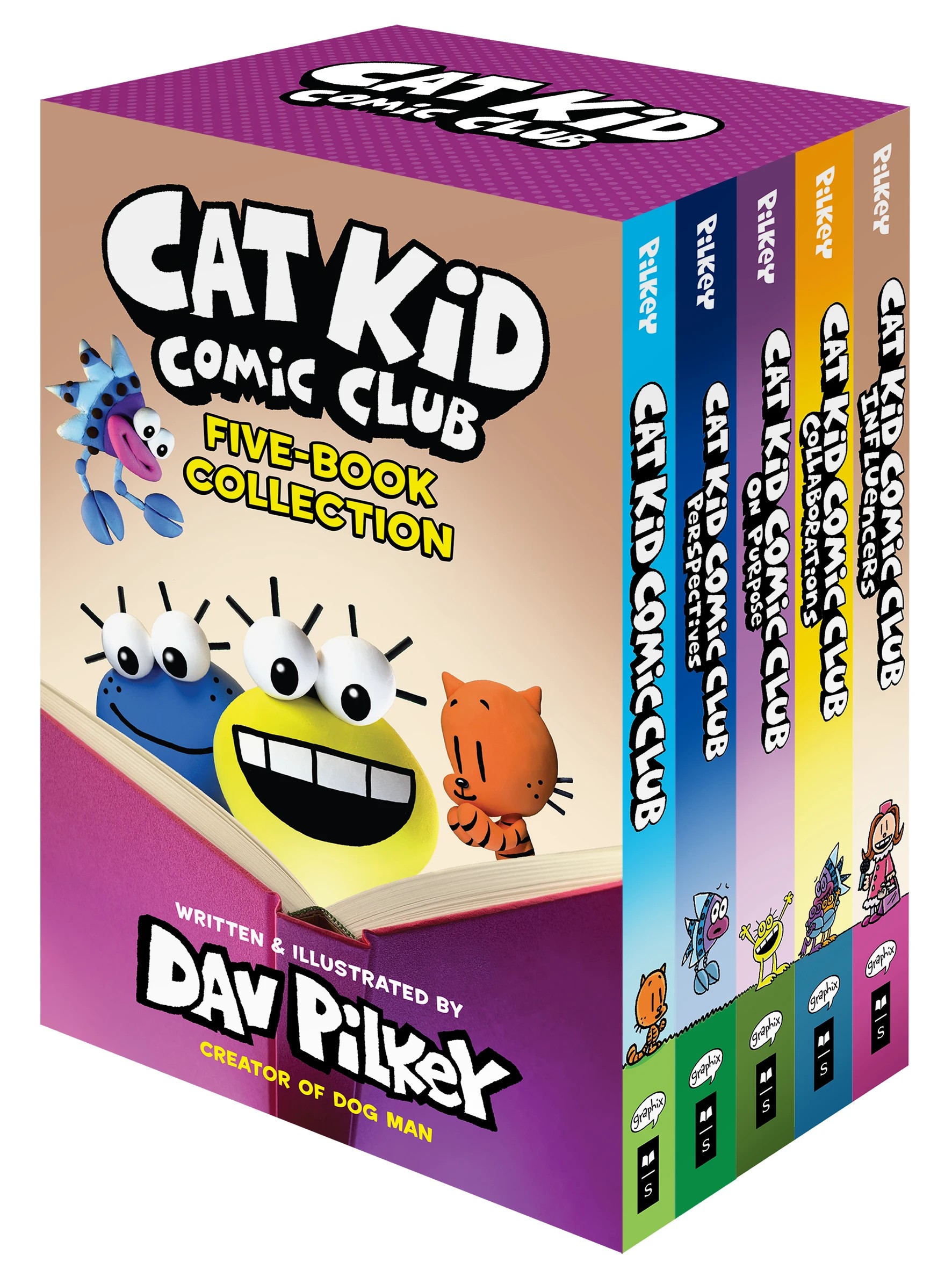1 Cat Kid Comic Club: Five-Book Collection by Dav Pilkey - Book, 1 of 2