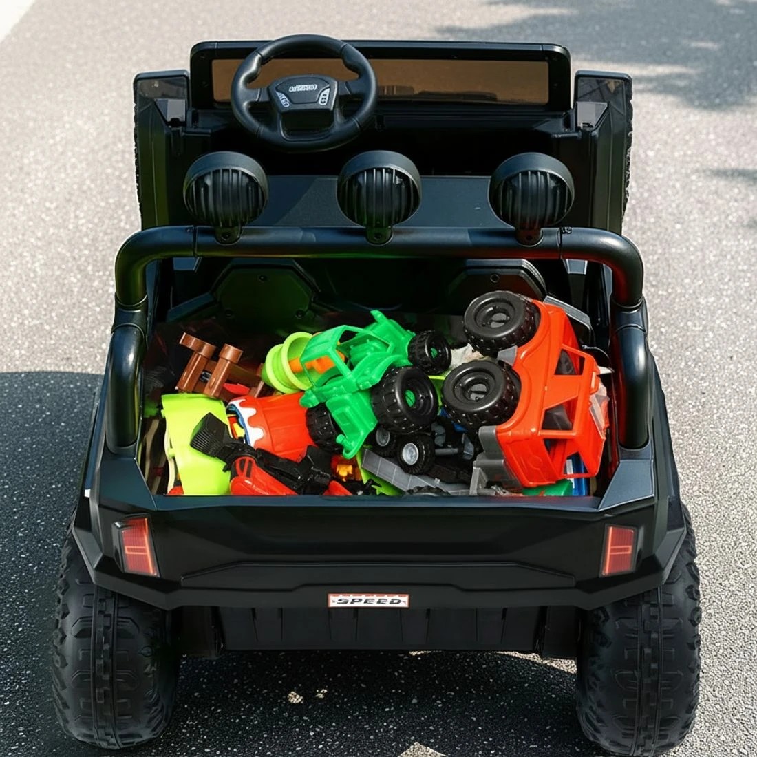 5 Rigo Kids Ride On Car Electric Toys Cars Headlight Music Remote Control - Black, 5 of 7