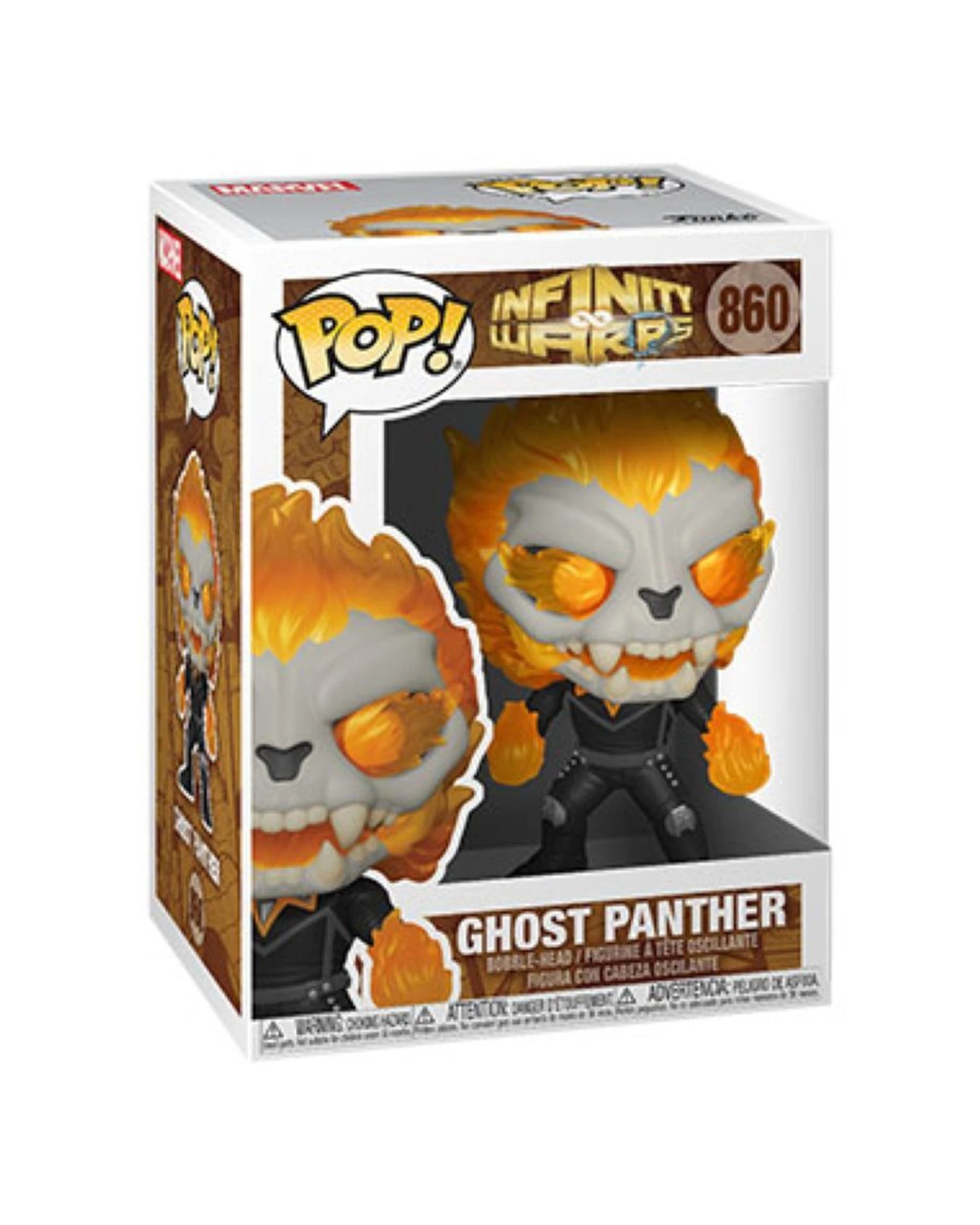 3 Pop Vinyl Figurine Infinity Warps - Ghost Panther - 10cm Vinyl Figure - Black, 3 of 3