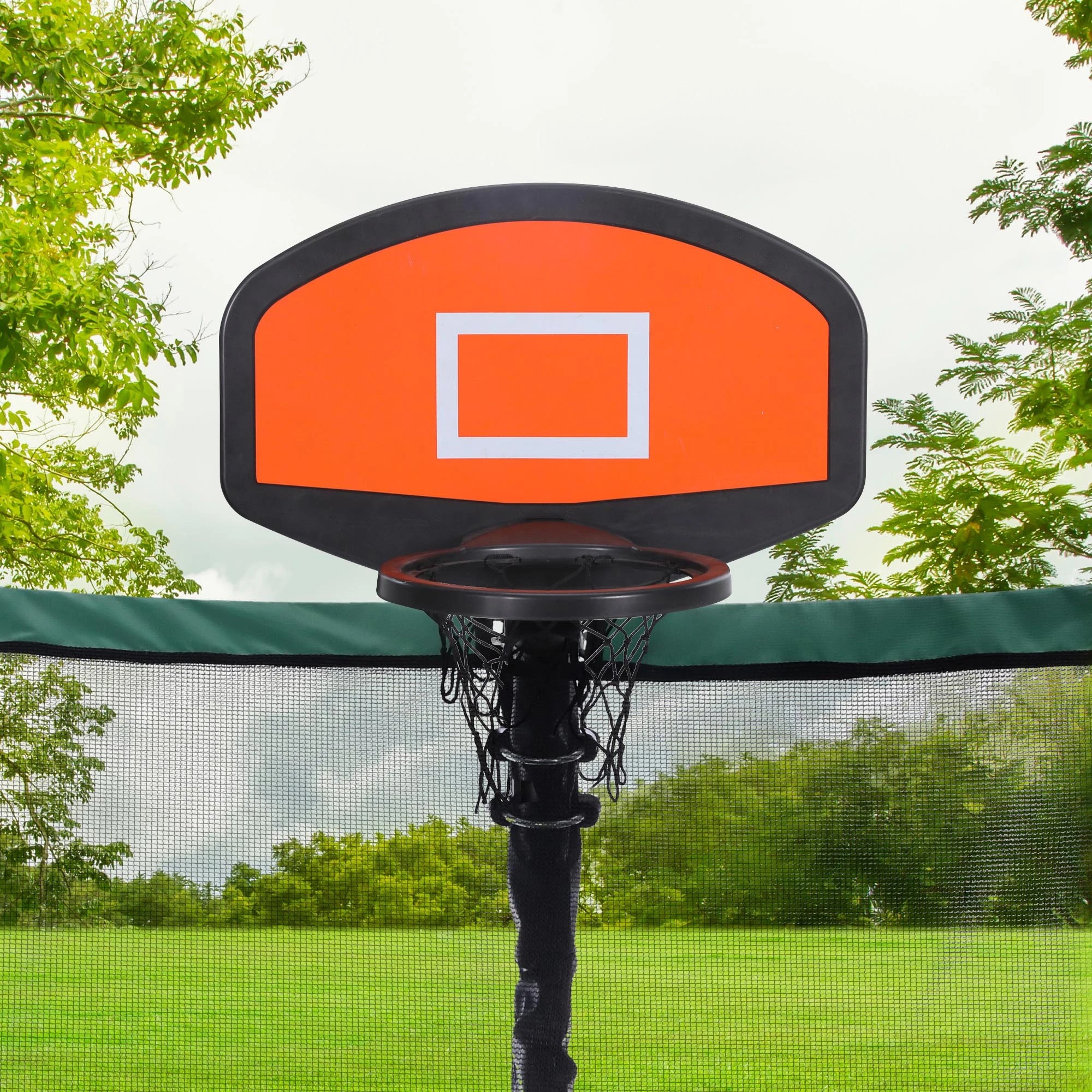 7 Centra Trampoline Basketball Set Kids Basketball Hoop Ring Backboard Pump Ball, 7 of 7