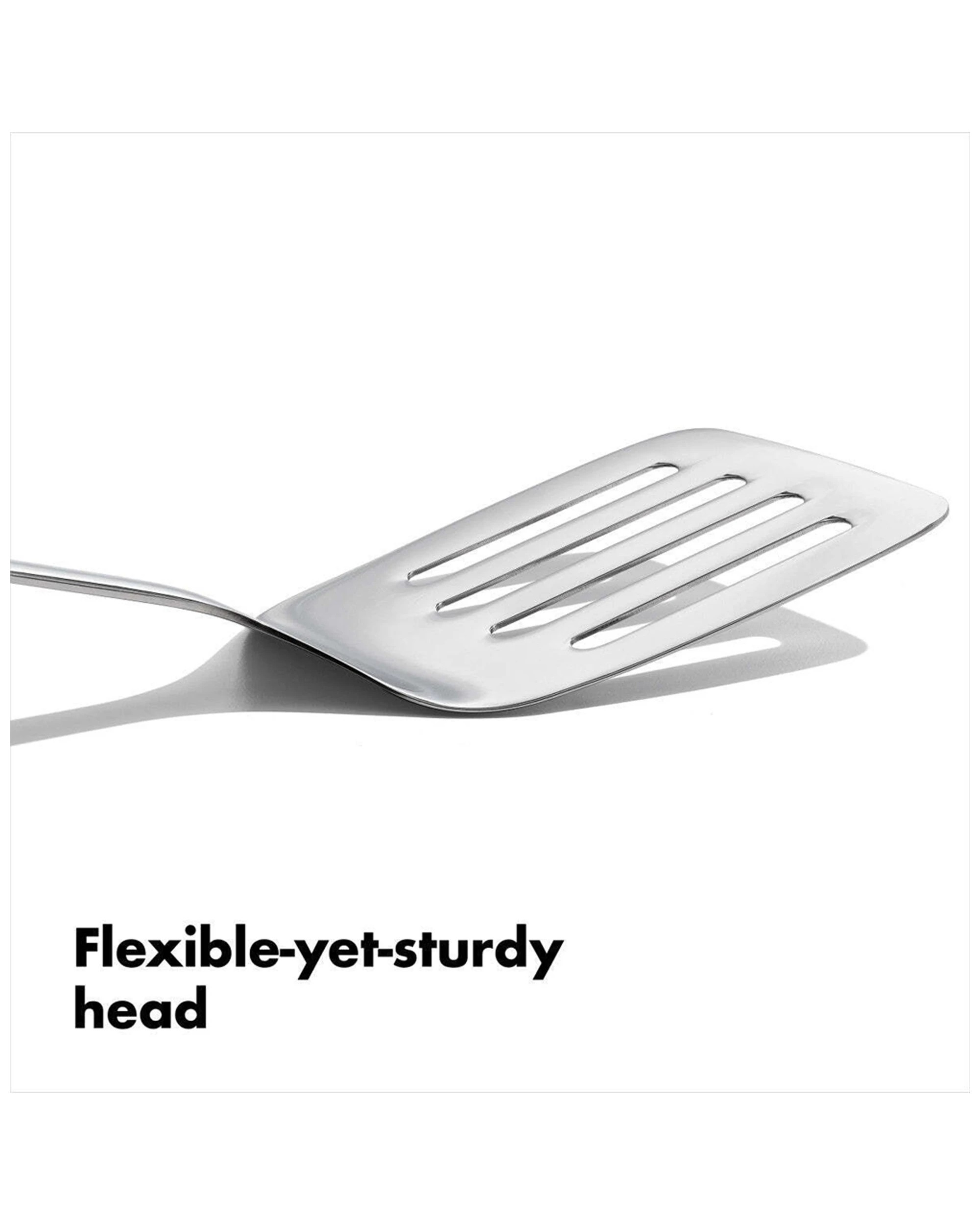 2 Oxo Stainless Steel Cooking Turner Non-slip Ergonomic Handle Dishwasher Safe - Silver, 2 of 6