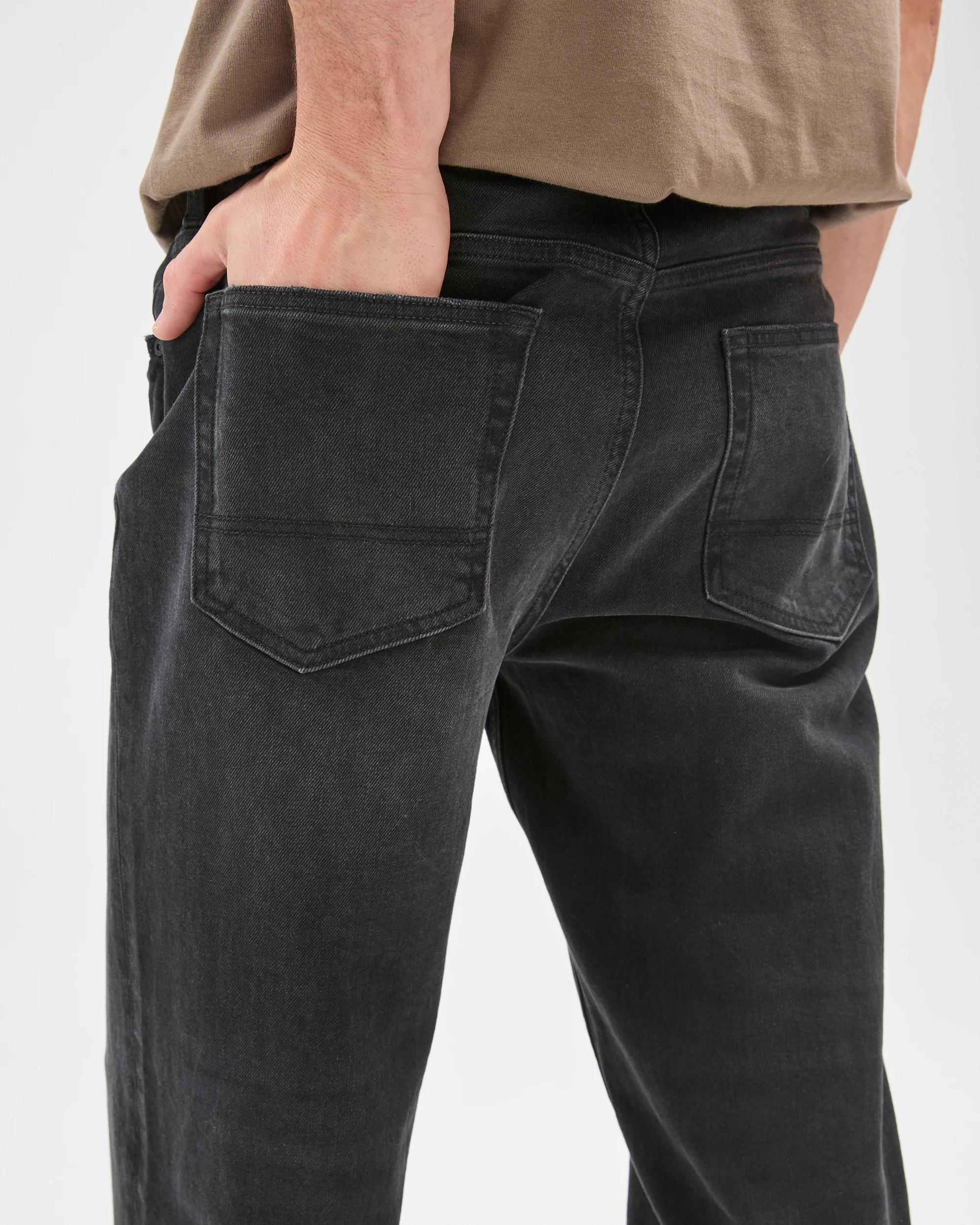 6 Target Denim Relaxed Straight Fit Denim Jeans BLACK AGED WASH, 6 of 6