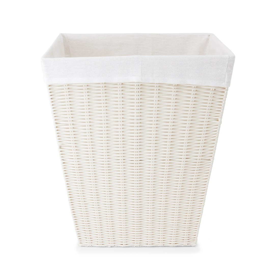 3 Rattan Look Hamper with Liner - White, 3 of 7