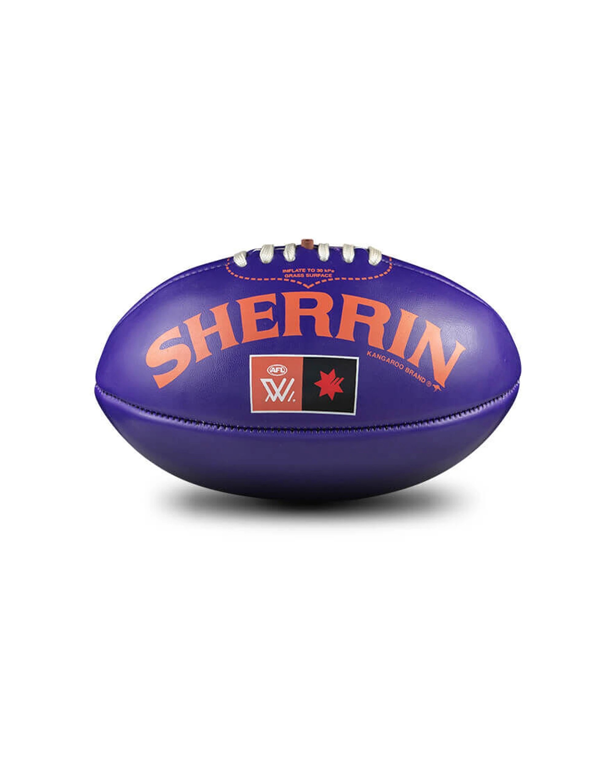 3 Sherrin PVC Mini AFLW Replica Recreational Play Football 20cm All Ages - Purple, 3 of 4