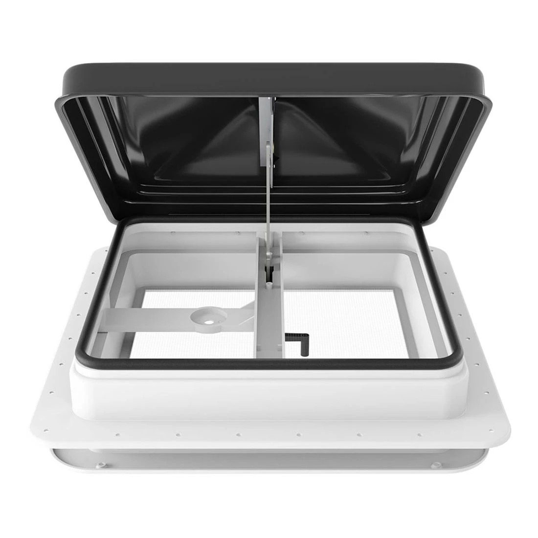 1 Weisshorn Caravan Roof Vent Hatch RV Skylight Motorhome Camper 350x350mm - Black, 1 of 4