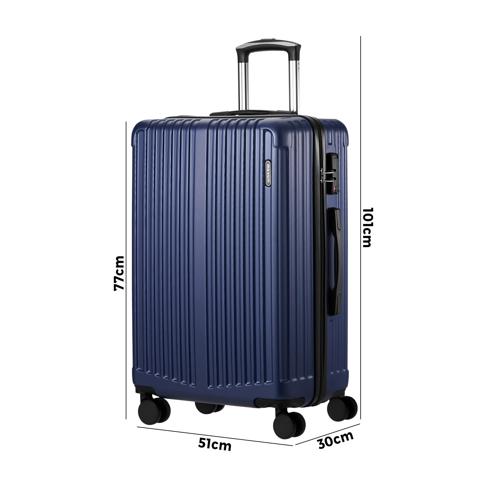2 Mazam 28" Luggage Suitcase TSA Lock  ABS Case - Blue, 2 of 9
