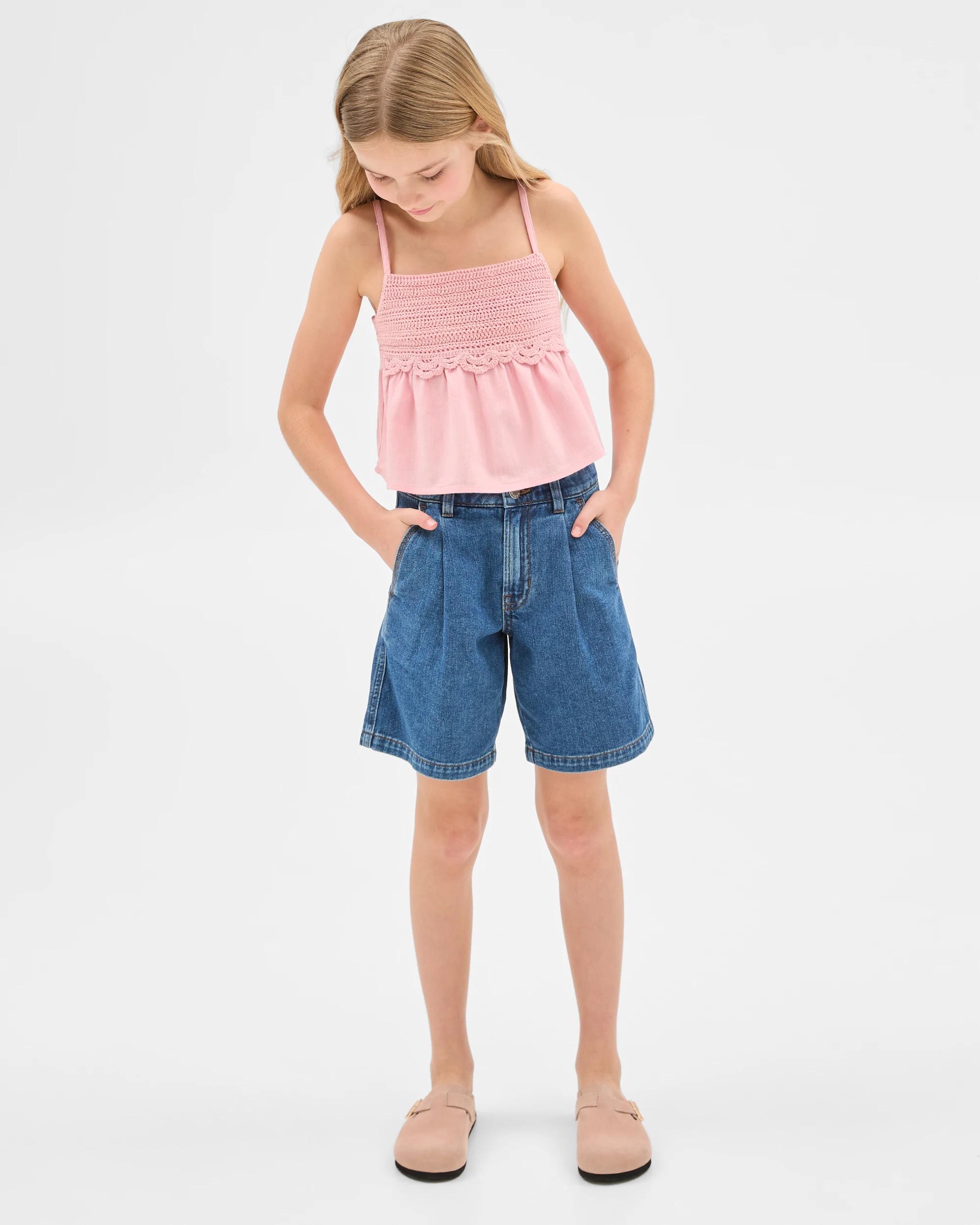 2 Target Crochet Woven Tank Top PINK, 2 of 7