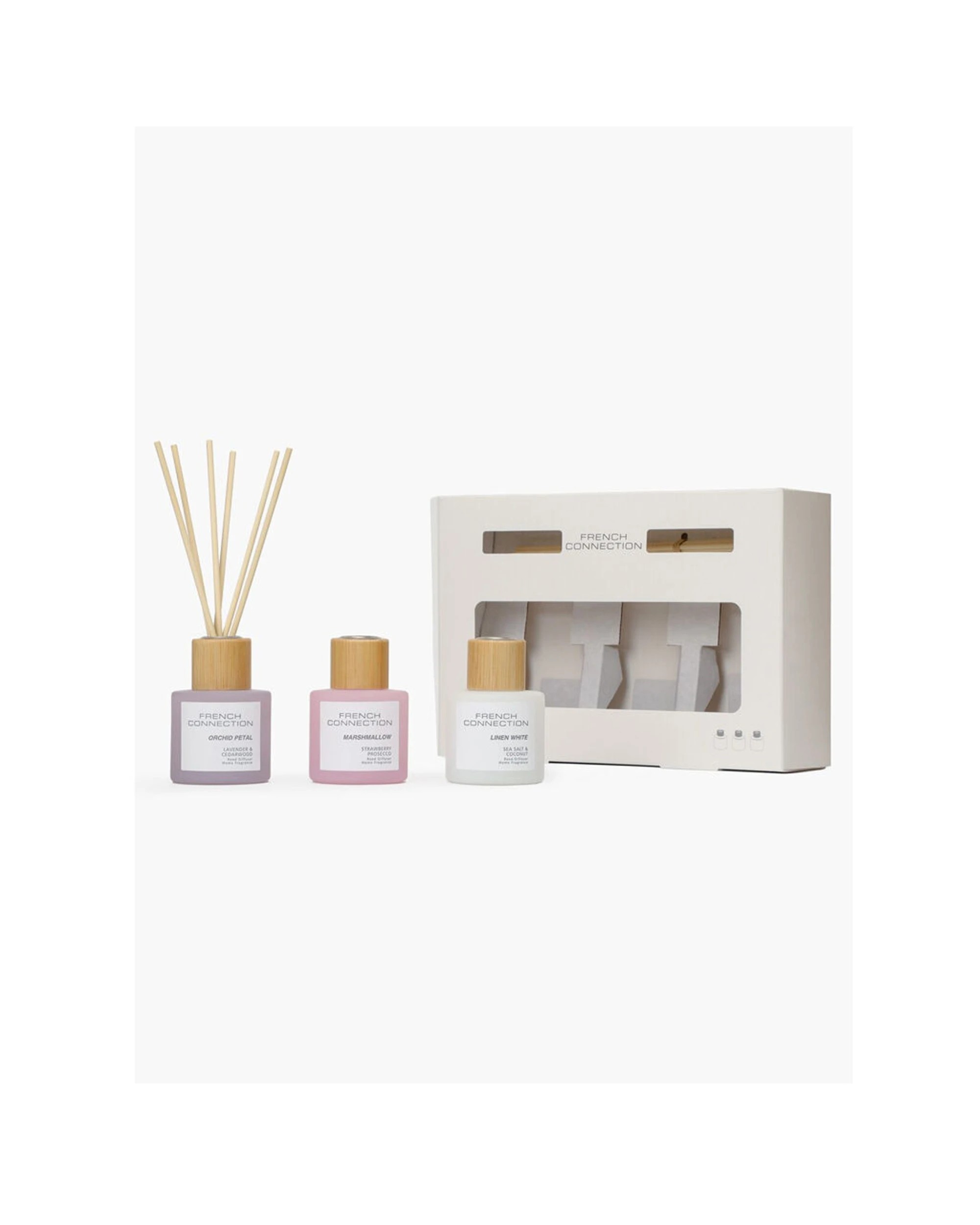 3 French Connection 3pc Orchid Petal, Linen & Marshmallow Diffuser Set 50ml - Multi, 3 of 3