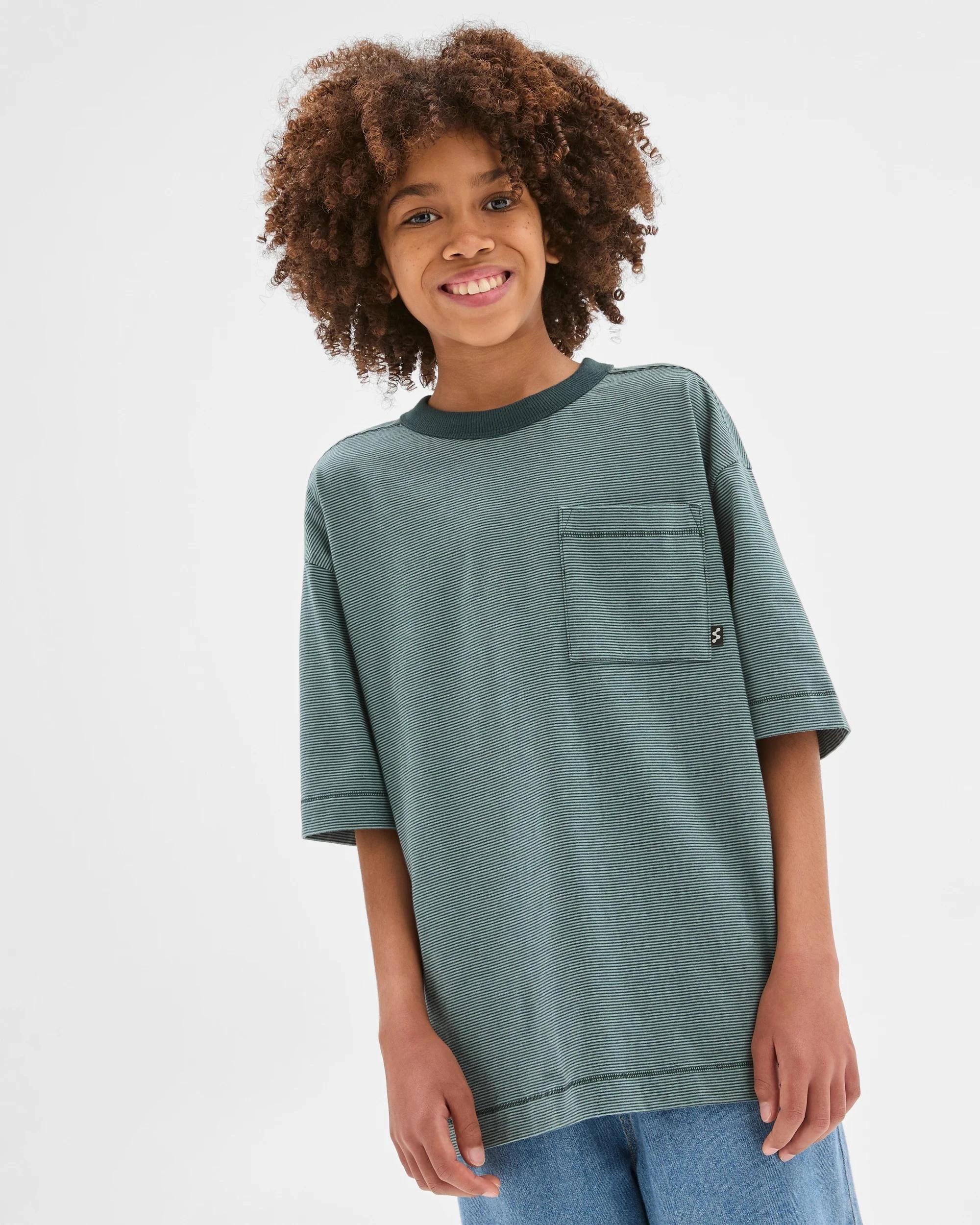 2 Target Kids Australian Cotton Oversized T-Shirt TEAL, 2 of 7