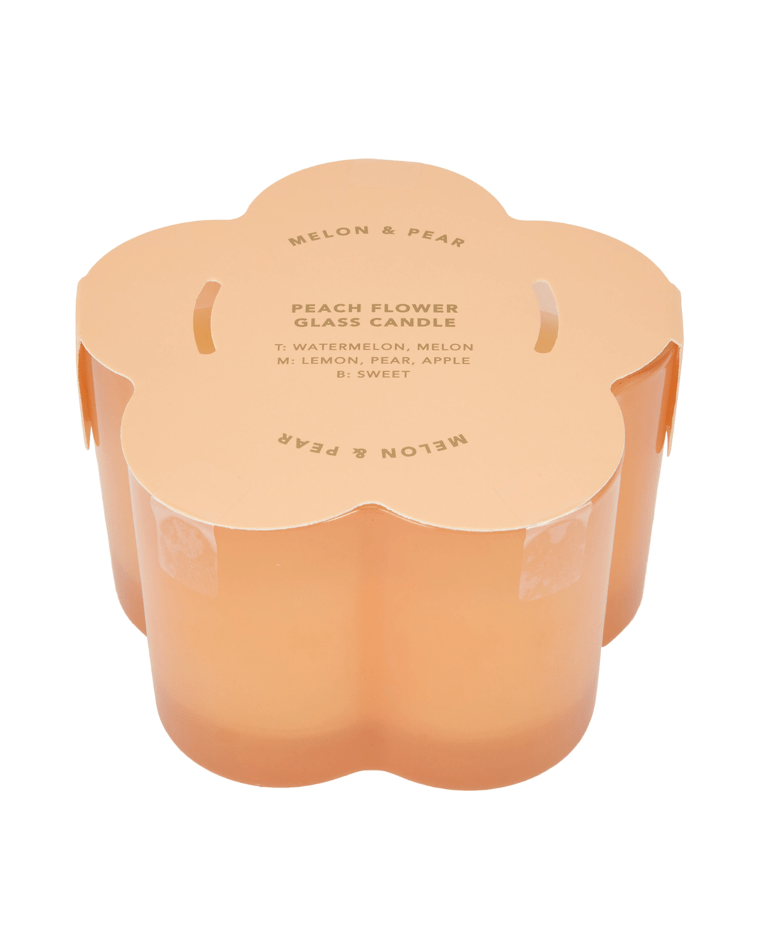 4 Peach Flower Glass Candle, 4 of 4