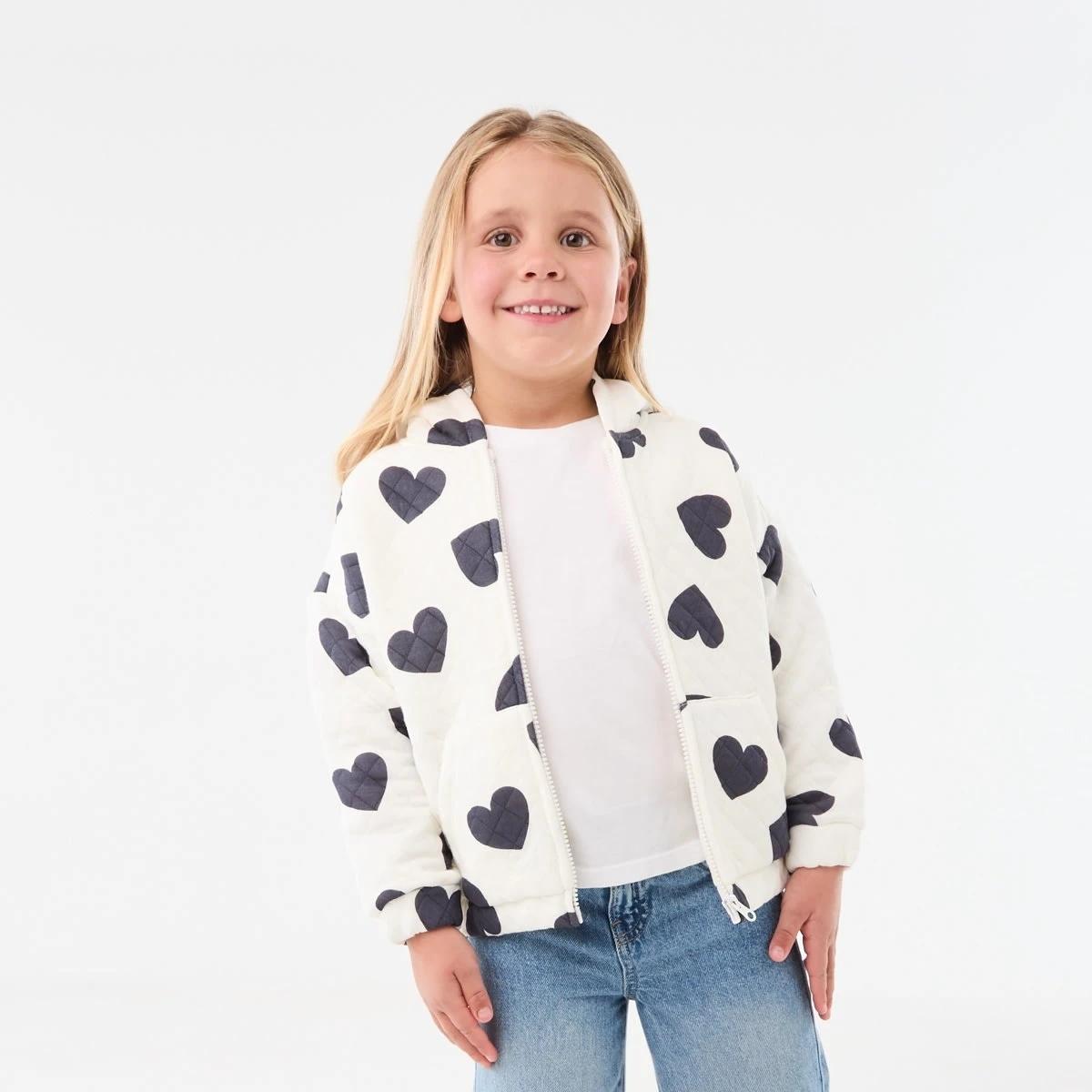 1 Sherpa Lined Zip Hoodie Hearts, 1 of 10