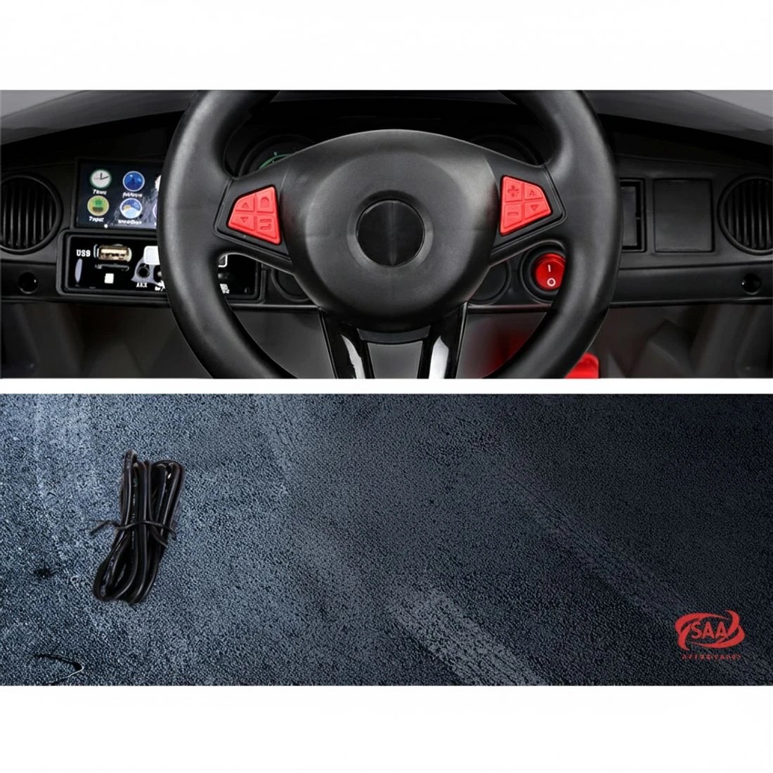 6 Rigo Kids Electric Ride On Car Cars Music Headlight Remote Control 12V - White, 6 of 8