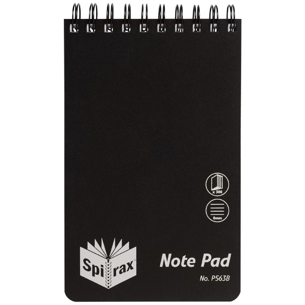 1 Spirax PP Top Opening Note Pad 200 x 127mm 300 Page, 1 of 2