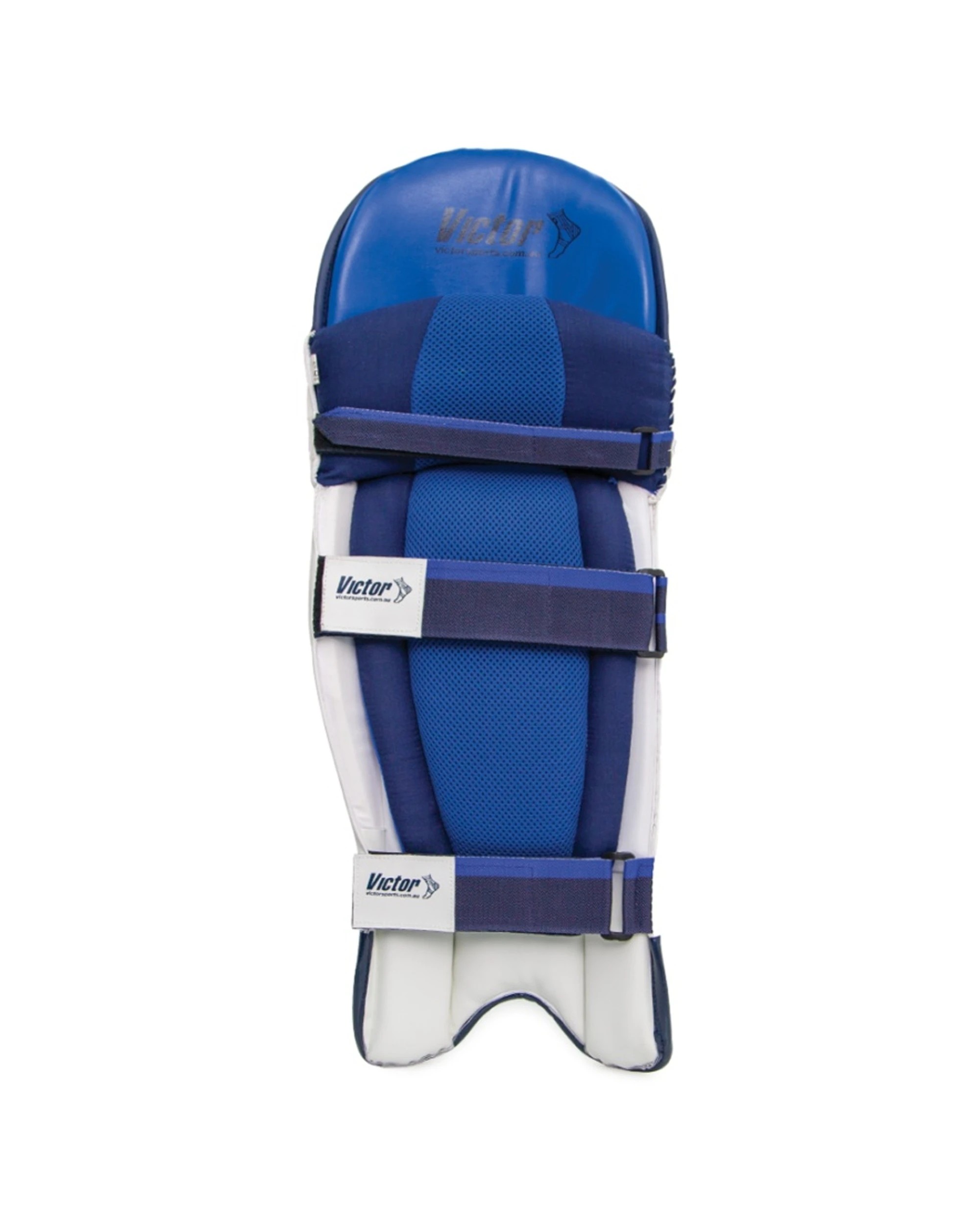3 Victor Sports Optima Cricket Batting Pads High Density Adult Left Handed - White, 3 of 3