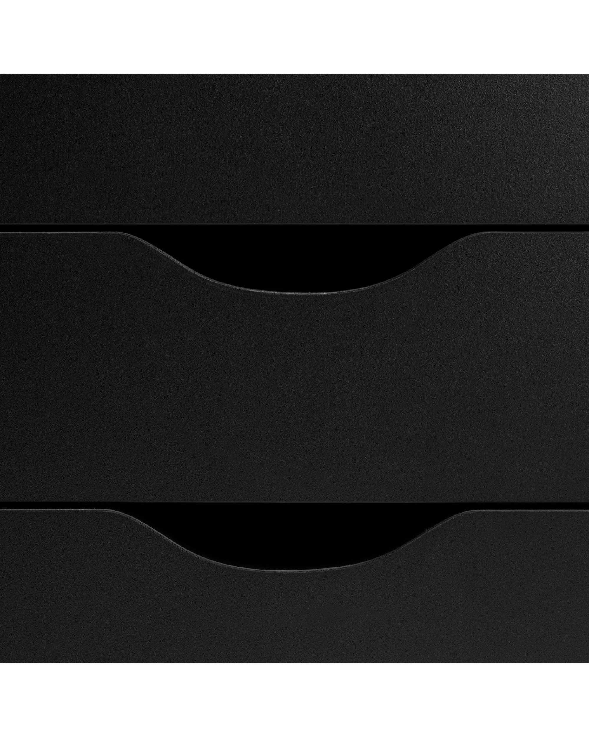 6 Kodu Filing Cabinet Storage 3 Drawers Home Office Mobile Pedestal - Black, 6 of 8