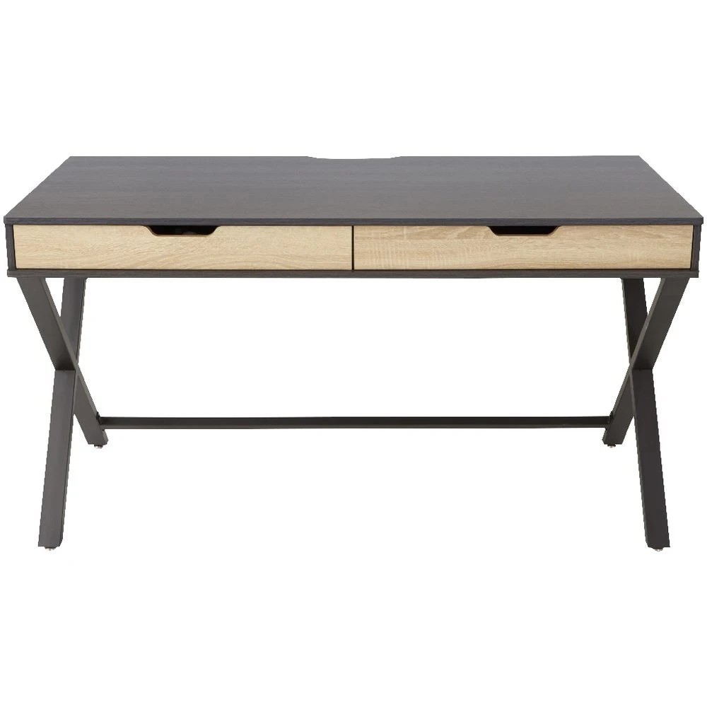 3 Otto Lindenberg Woodgrain Desk 1400mm Black Desks, Tables and Workstations, 3 of 10